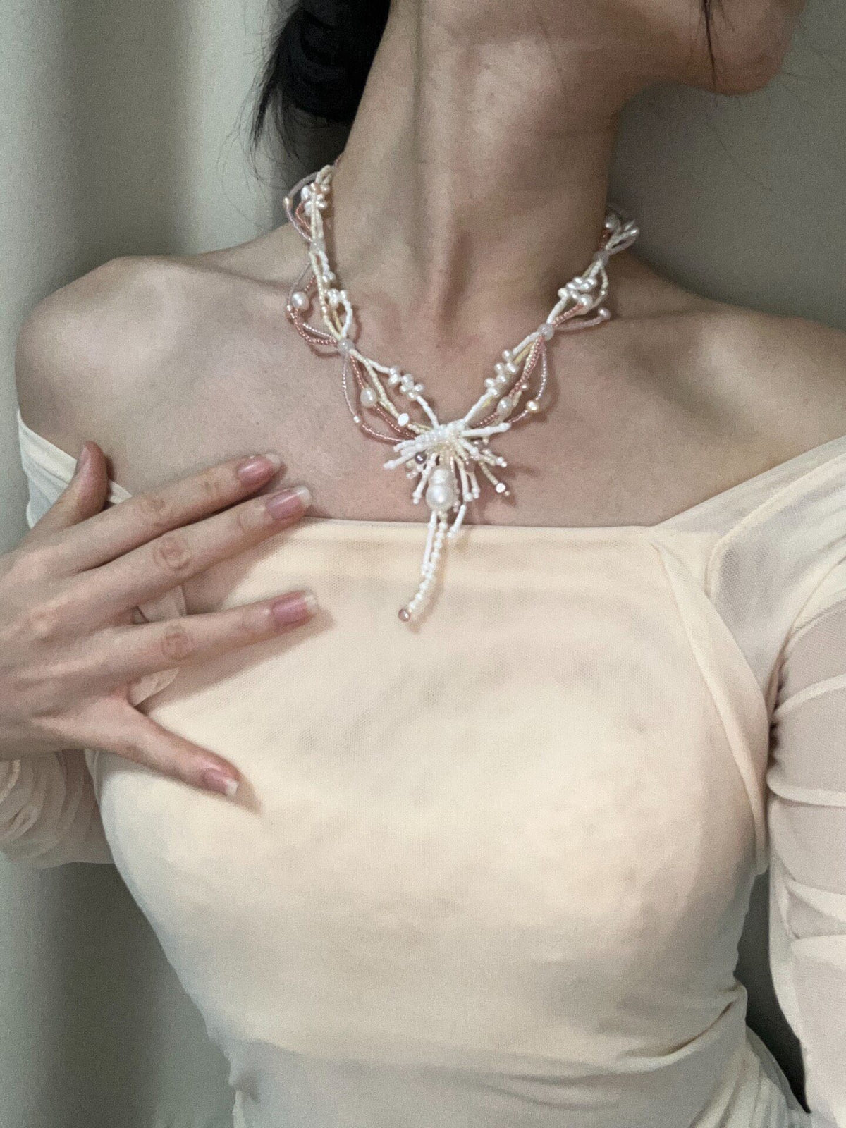 Handcrafted Freshwater Pearl Multi-Layer Necklace
