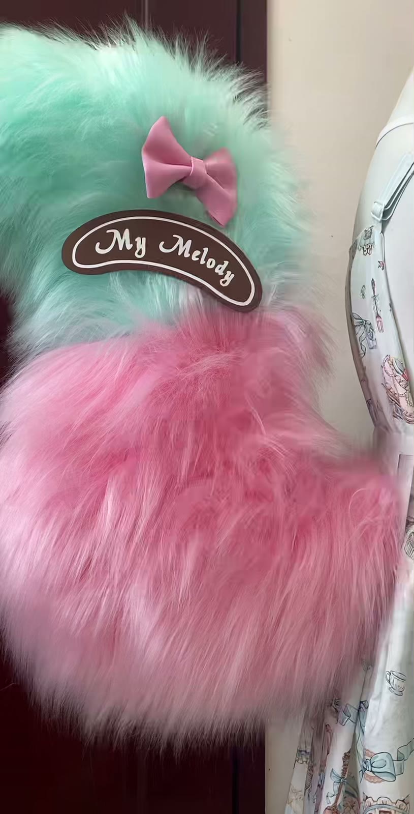 My Melody Cosplay Tail Pink Green Gradient