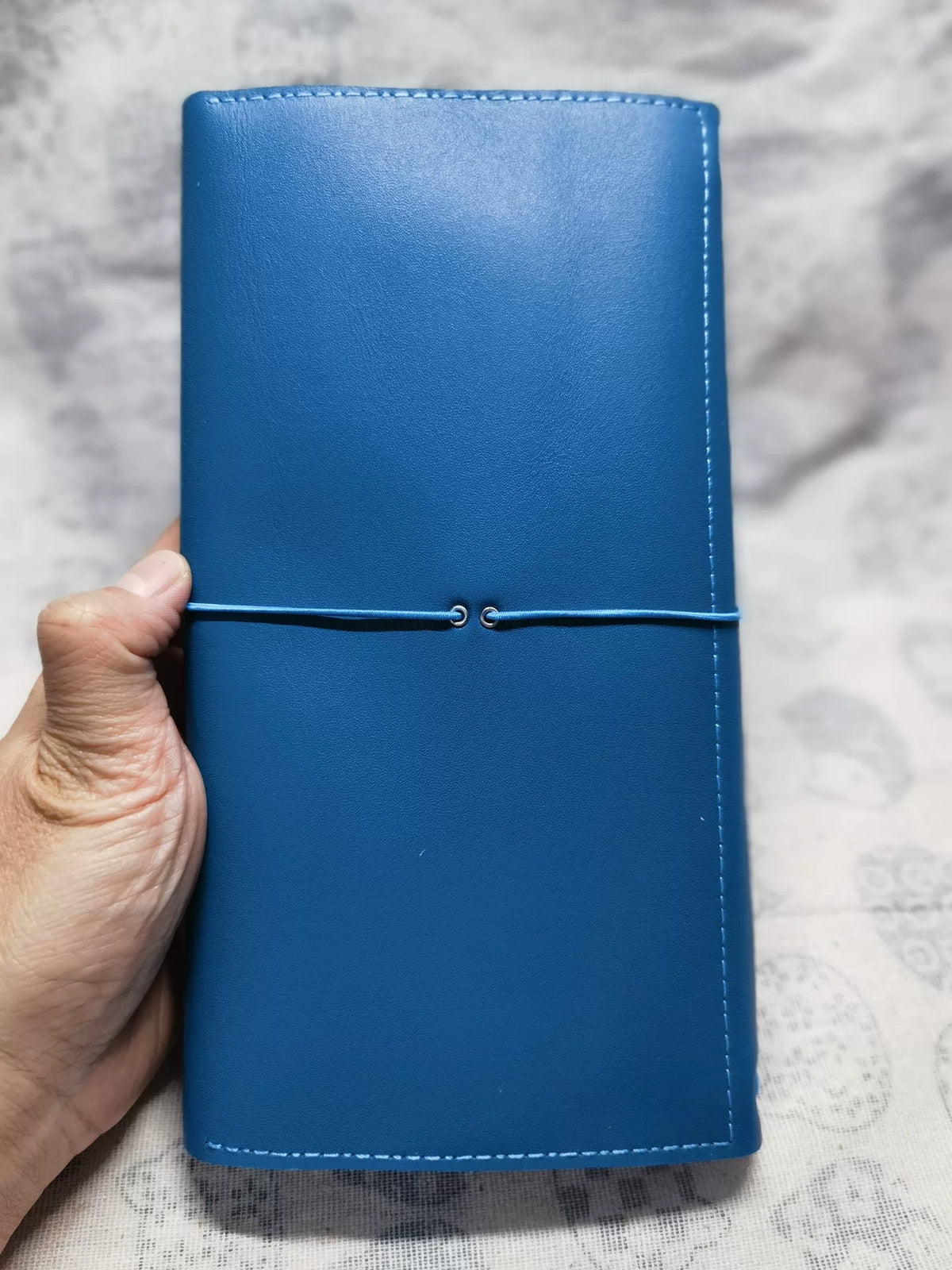 Capa para Caderno de Viajante em Couro Azul A5S TN