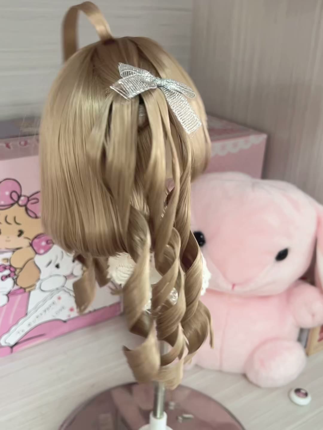 Doll Wig with Twin Tail Curls