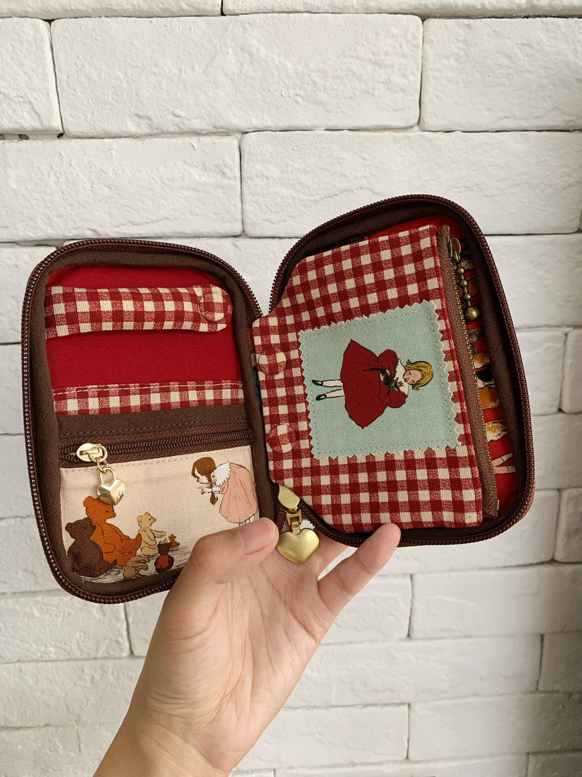 Zippered Organizer Case with Illustrated Panels