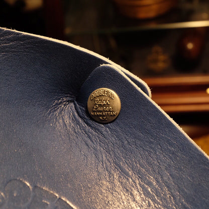 4mm Thick Leather Pouch with Brass Snap Buttons