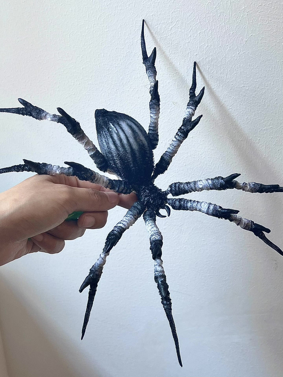 Handcrafted Black Pipe Cleaner Plush Spider