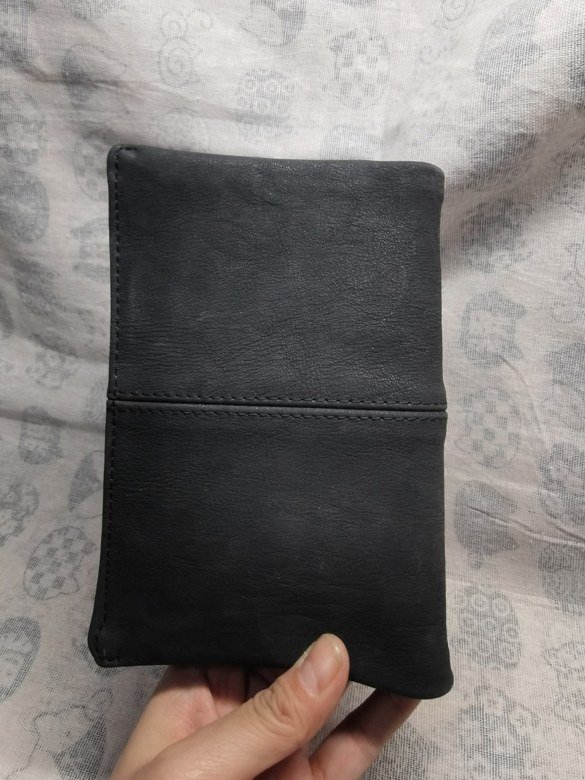 Black Goatskin Leather A6 Journal Cover