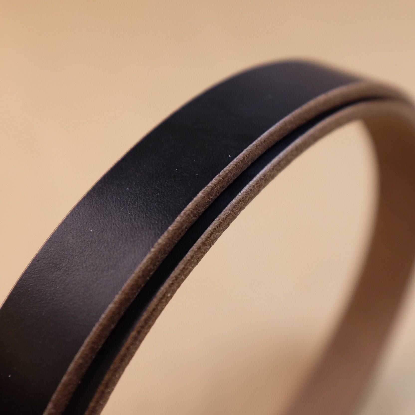 Matte Black Leather Belt with Gold-Tone Shield Buckle