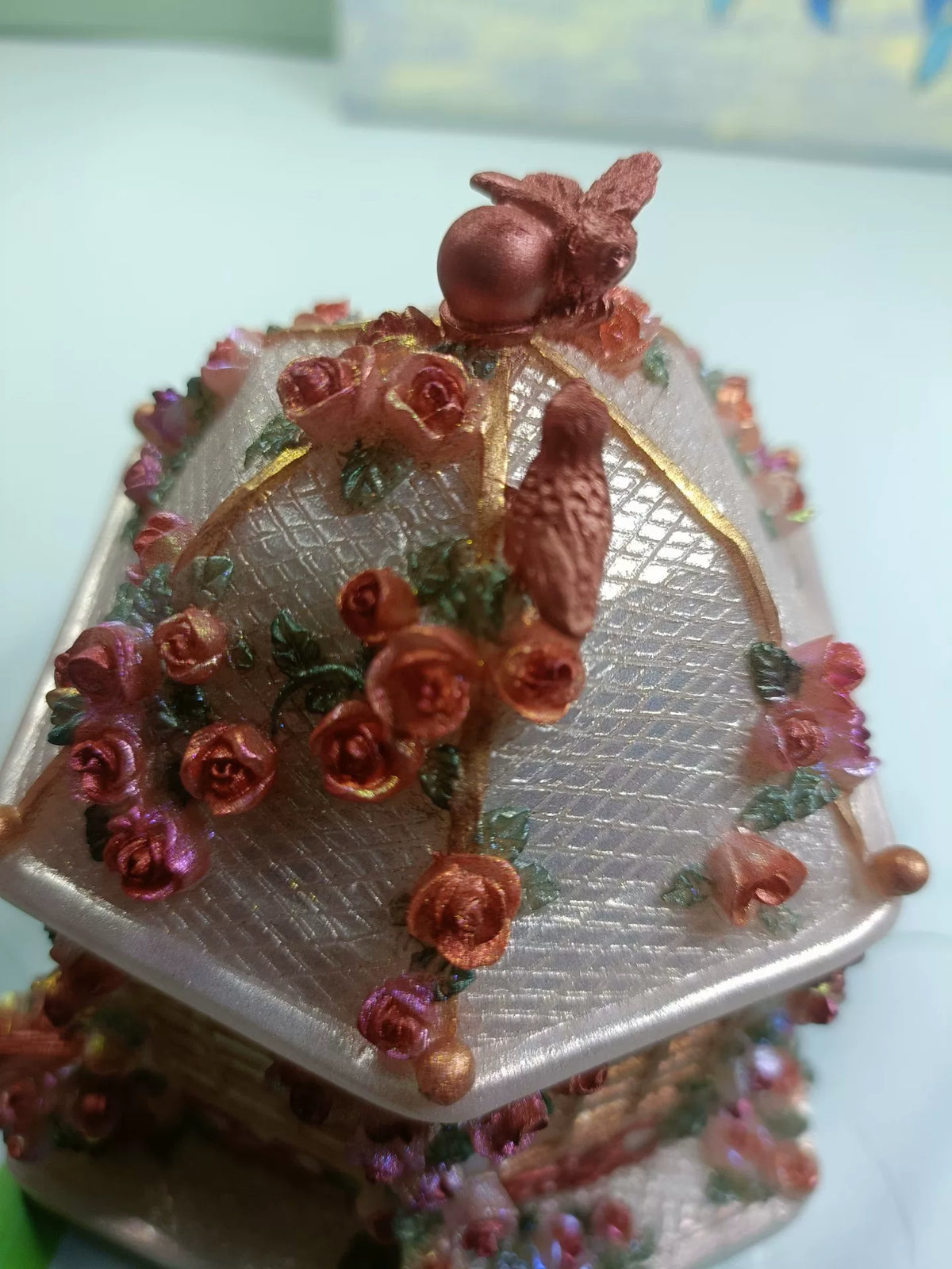 Caixa de Joias em Resina Cabana de Rosas