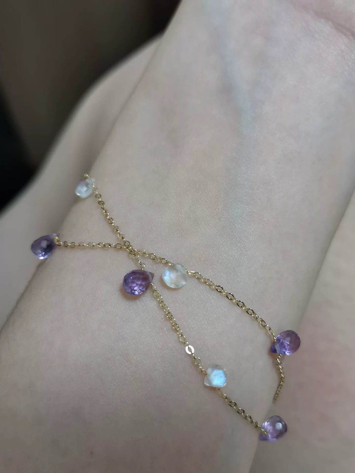 Amethyst Moonstone Beaded Body Chain