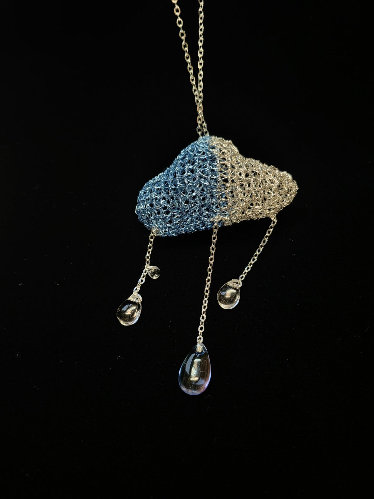 Handcrafted Wire Crochet Cloud Necklace