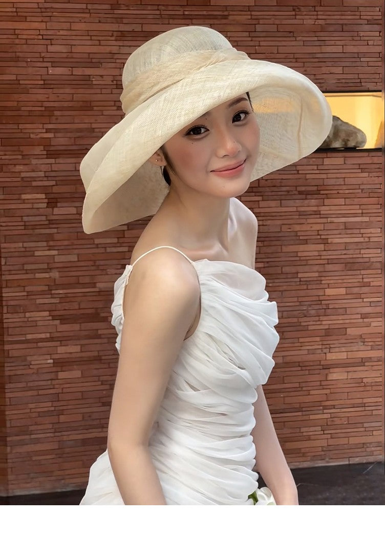 Wide Brim Philippine Linen Gauze Sun Hat