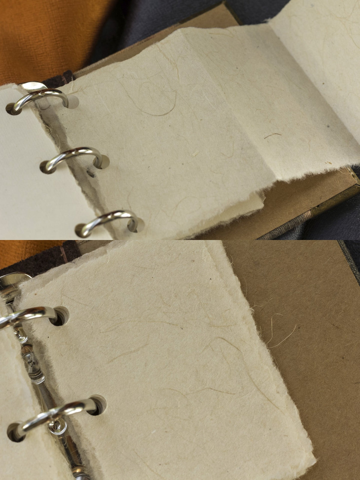 A8 Loose Leaf Notebook Plant Dyed Fabric Cover