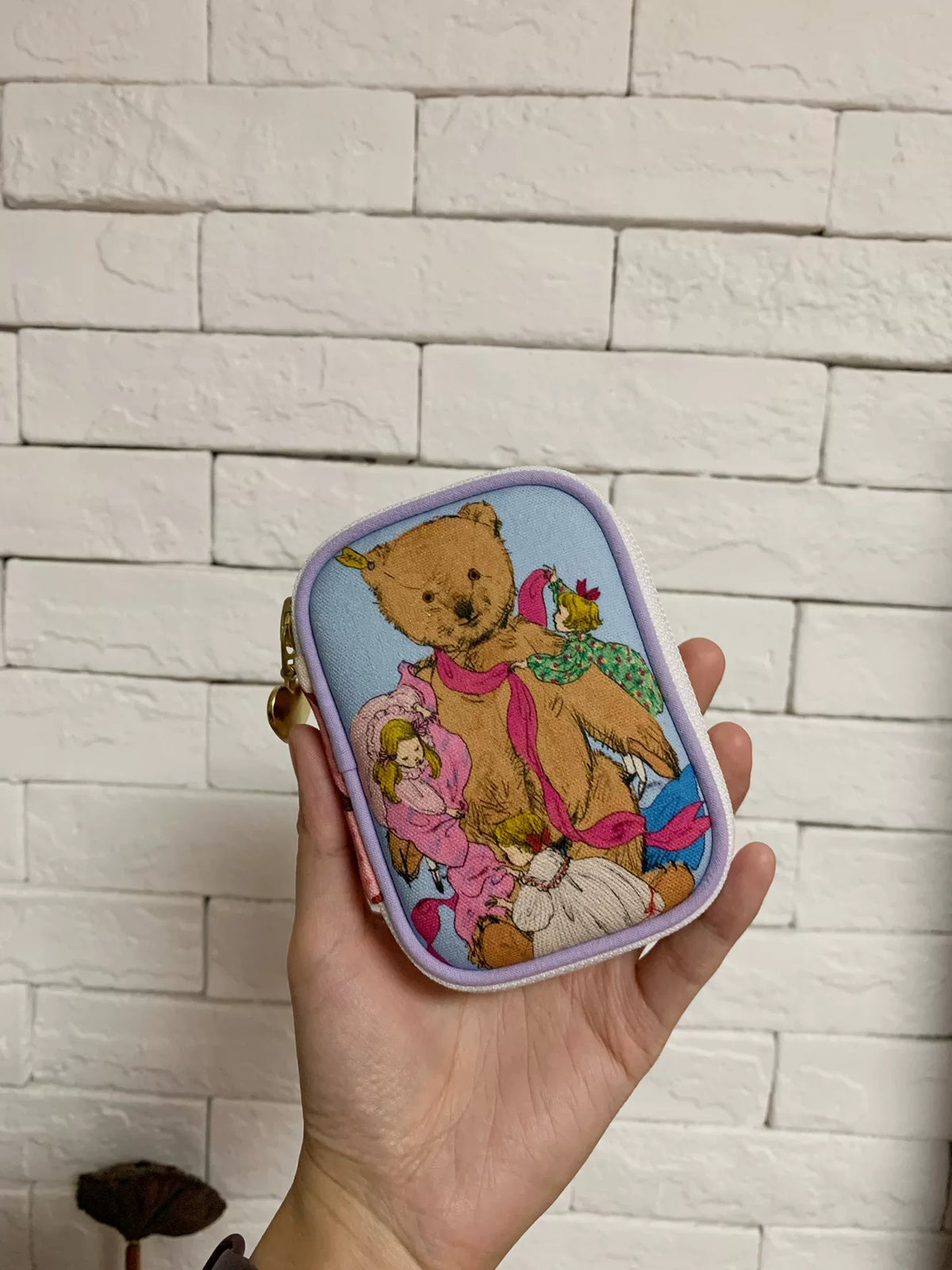 Funda de Oxford con estampado de osito de peluche