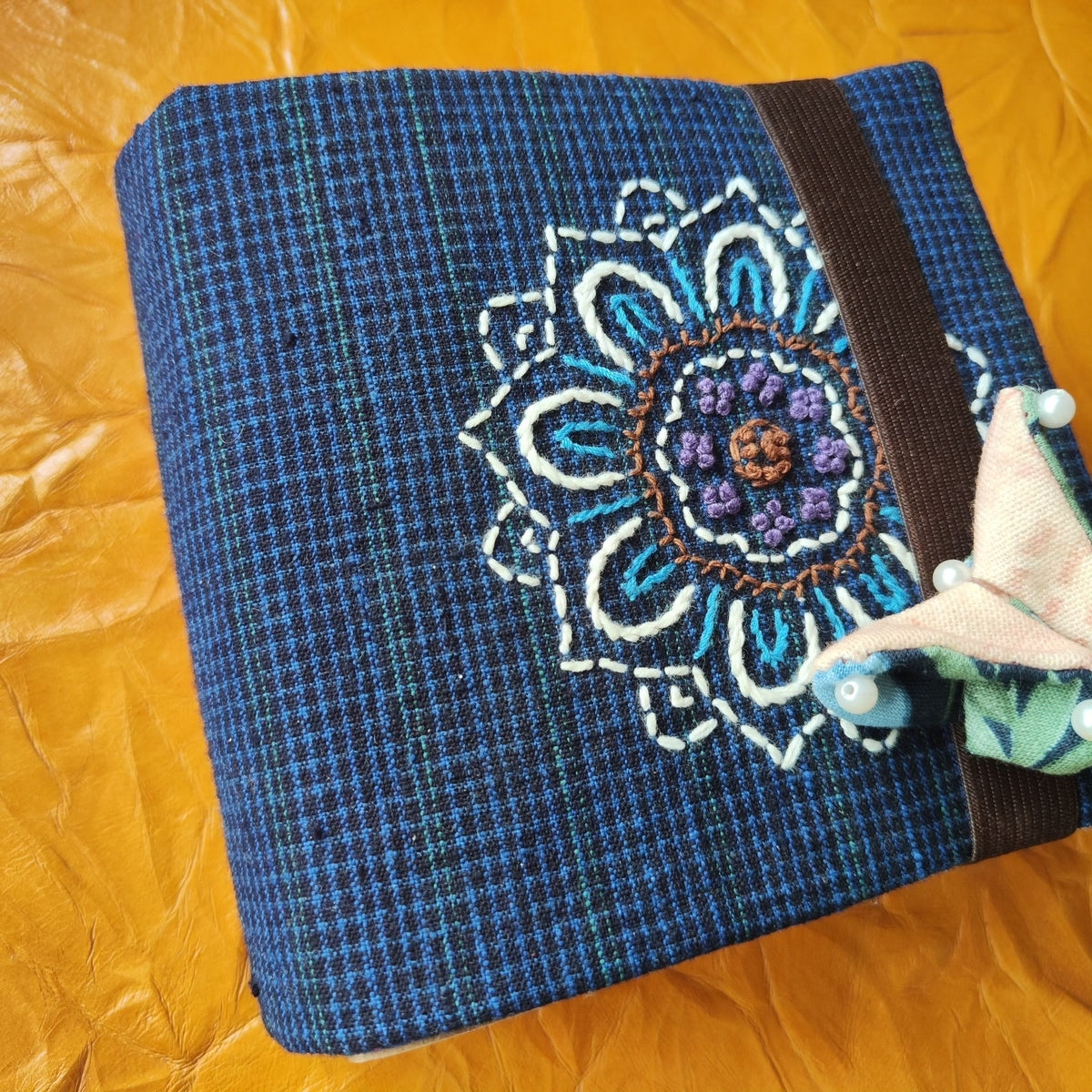 Sashiko Cloth Covered Handmade Notebook