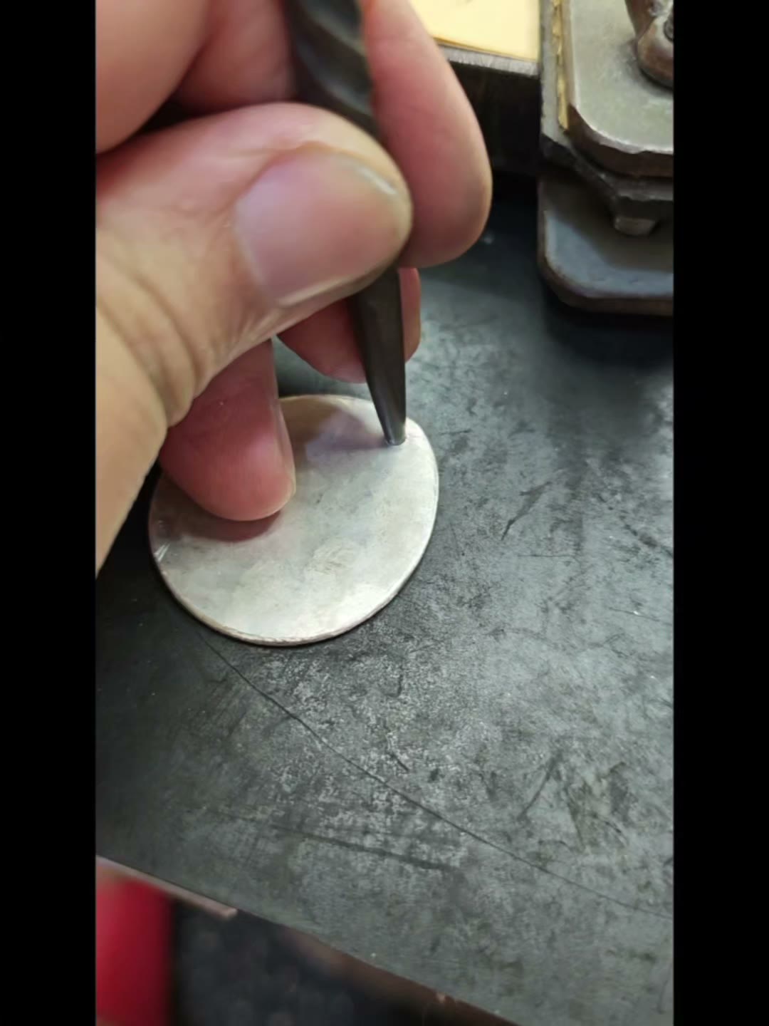Silver Pendant with Gold Bird Inlay