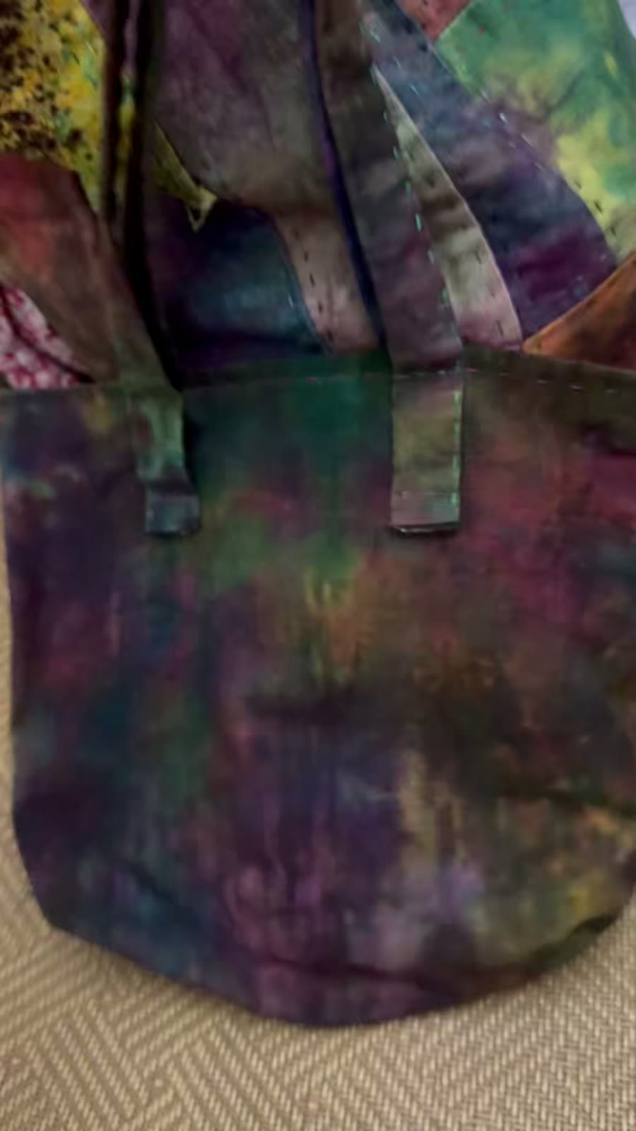 Handwoven Plant-Dyed Double-Layer Tote Bag