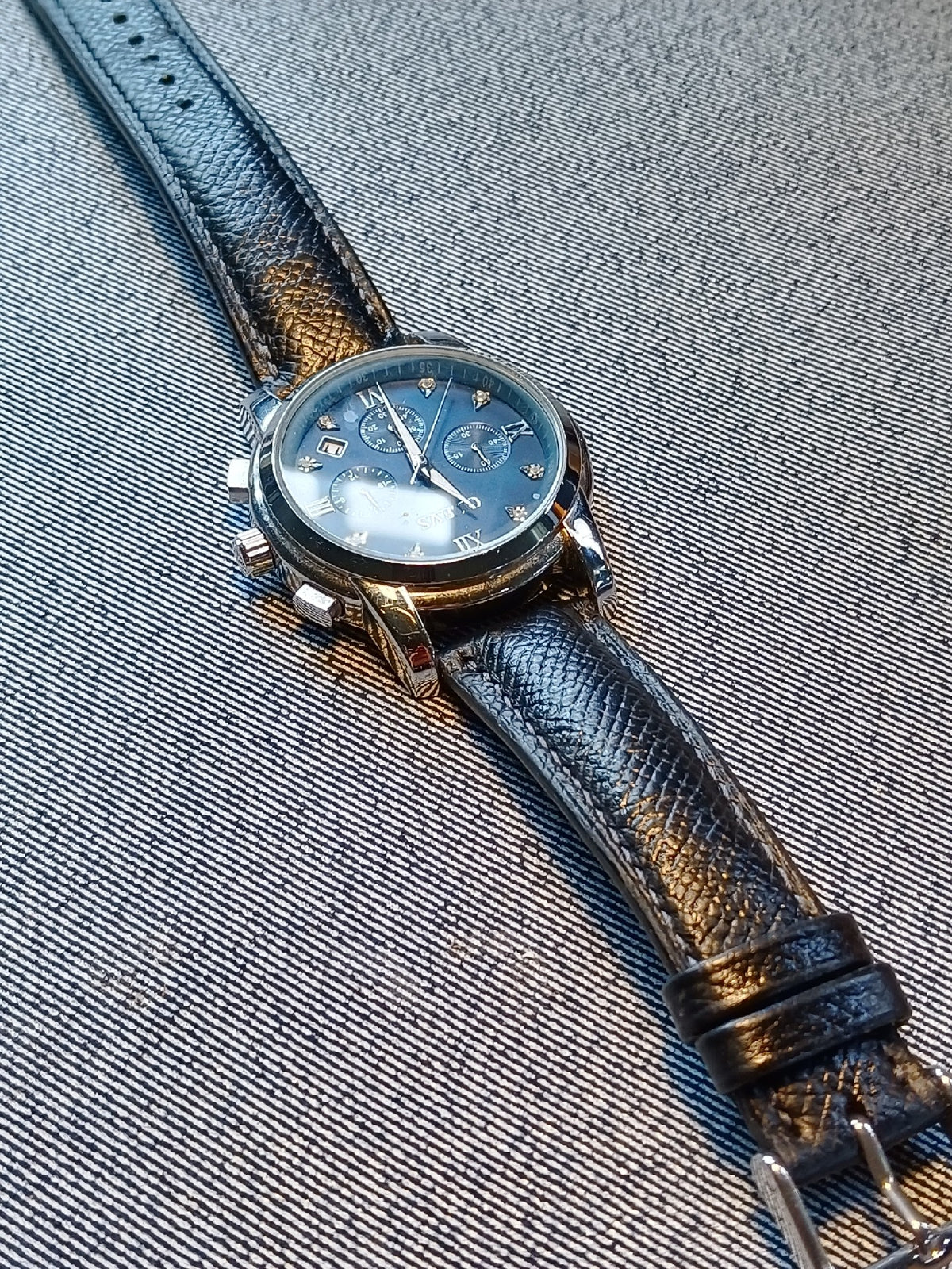 Black Epsom Leather Watch Strap 20mm