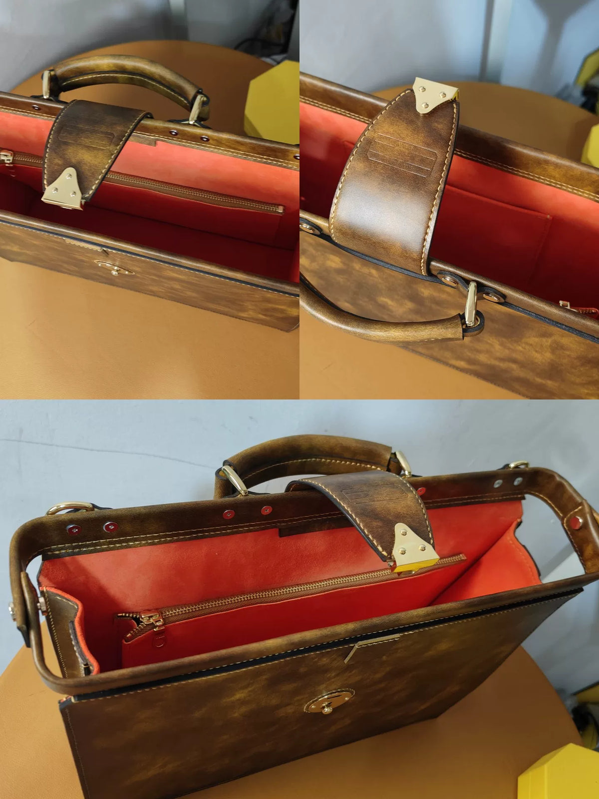 Handcrafted Leather Doctor Bag Italian Buttero