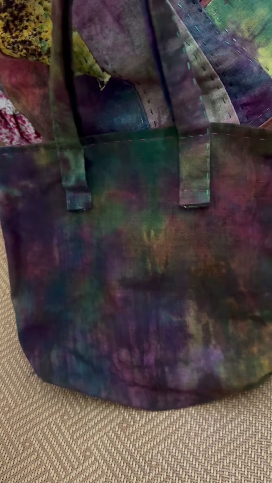 Handwoven Plant-Dyed Double-Layer Tote Bag