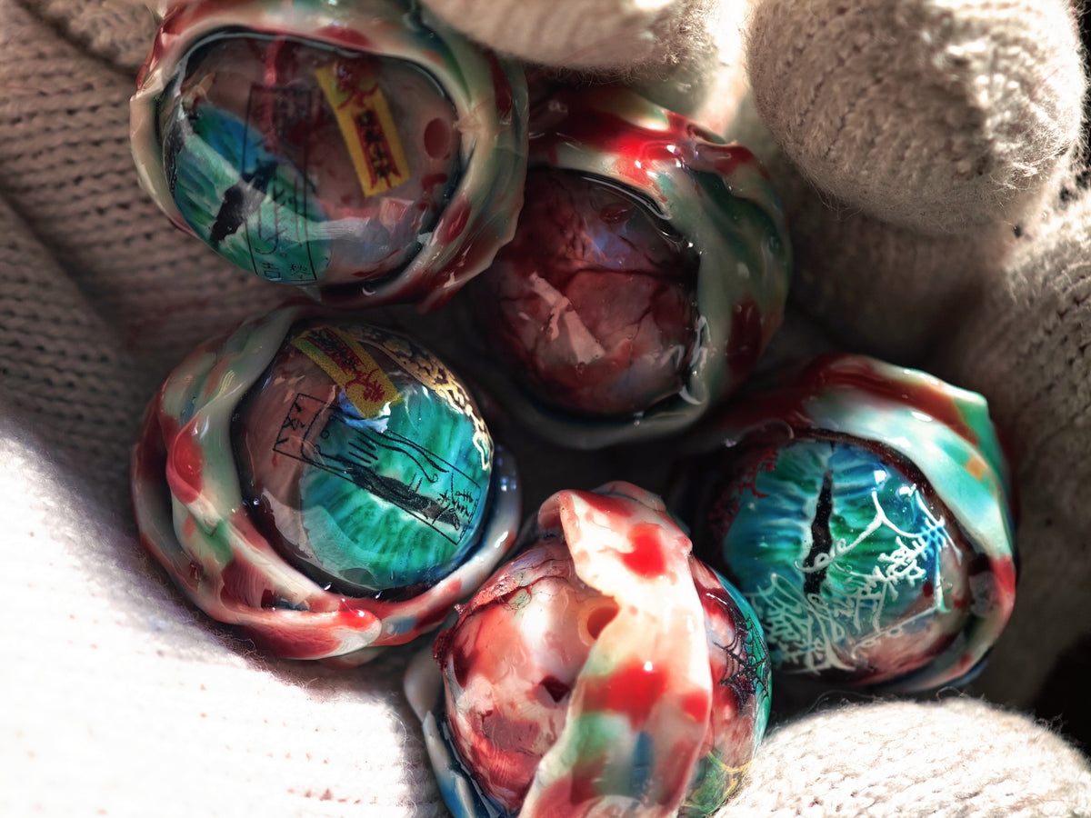 Cthulhu Eye Pupil Resin Bead Bracelet