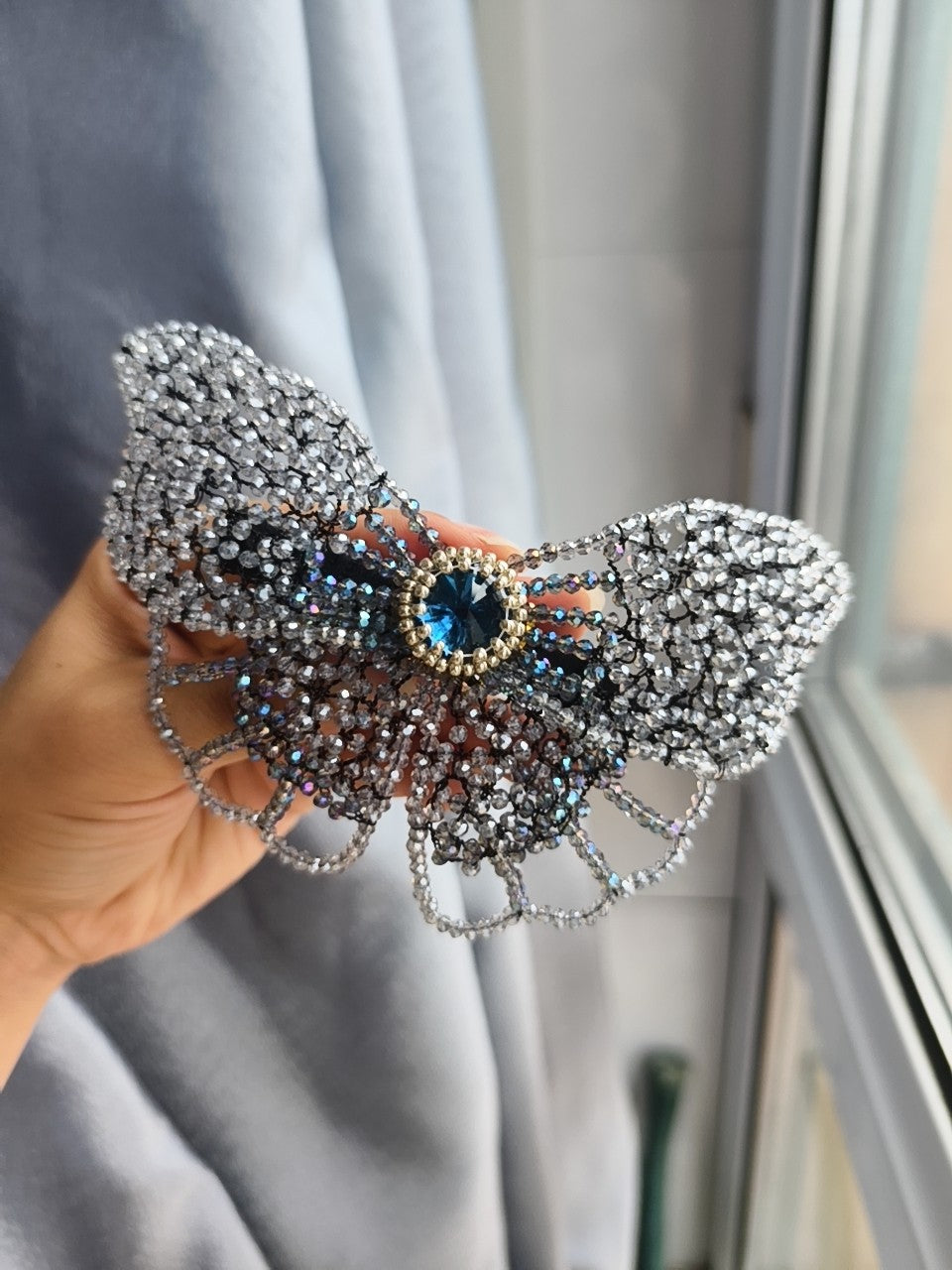 Crystal Butterfly Bow Hair Clip