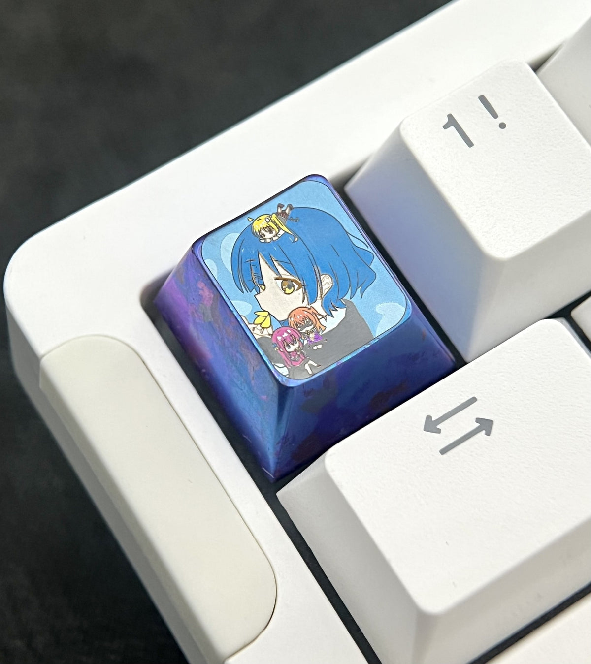 Titanium Alloy 1u Keycap with Anime Art