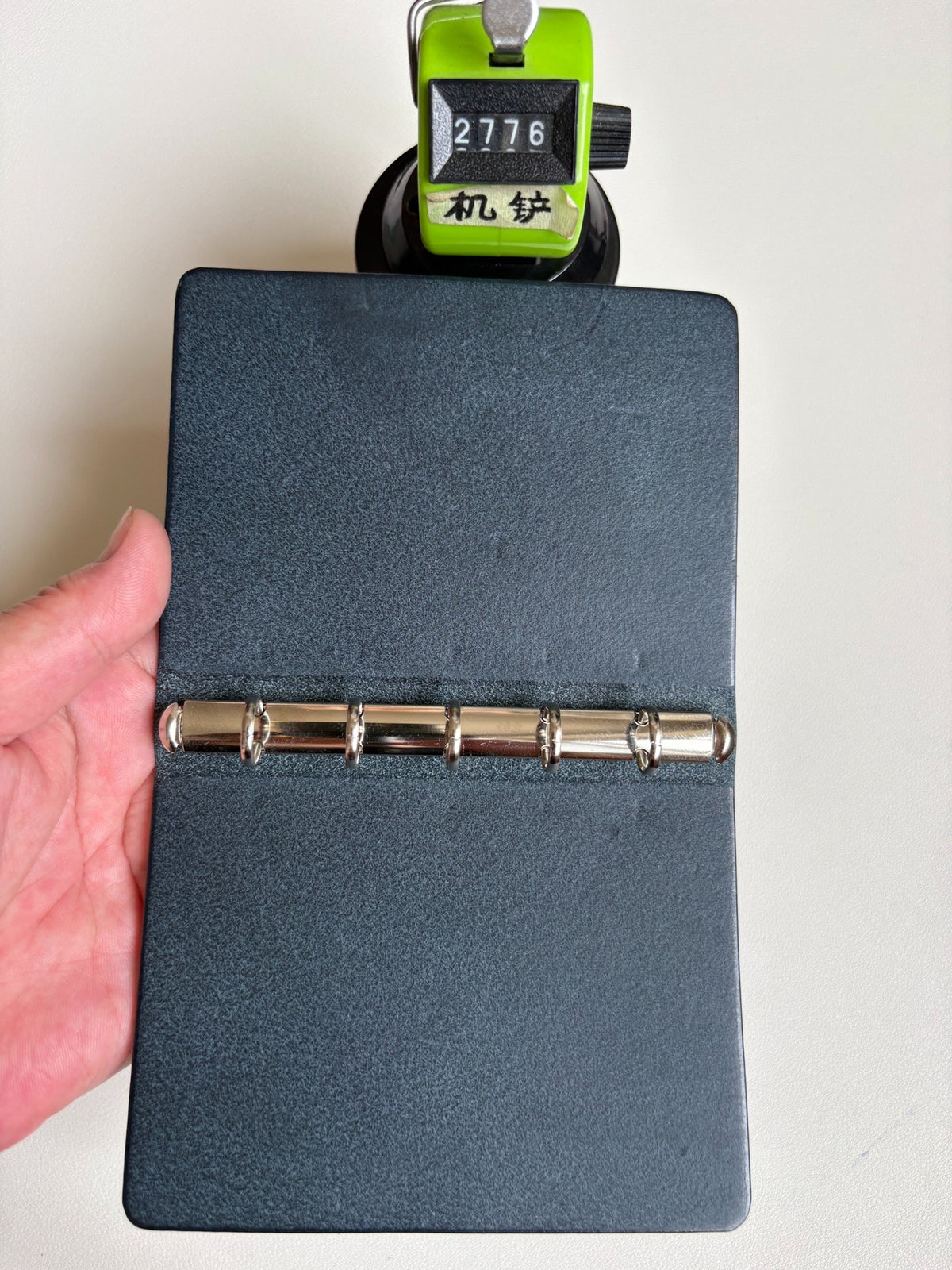 Pueblo Leather Five Ring Binder Deep Blue