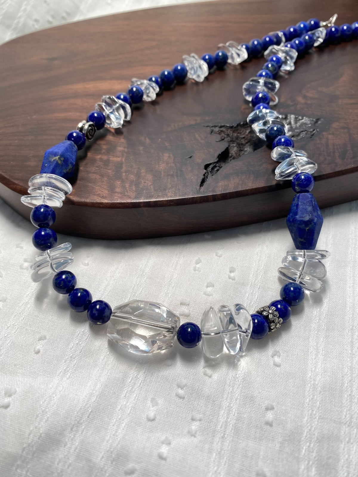 Lapis Lazuli Quartz Beaded Necklace