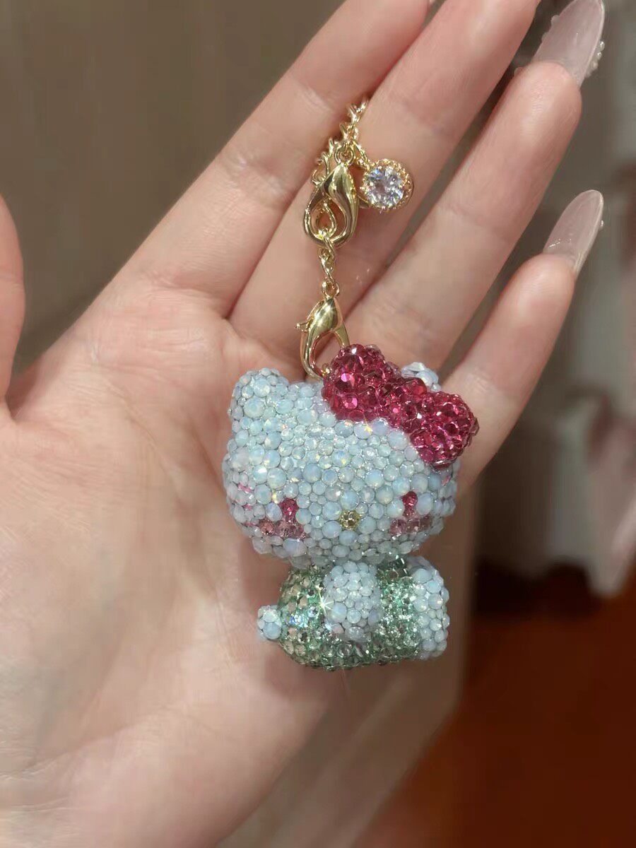 Rhinestone Hello Kitty Pendant Charm