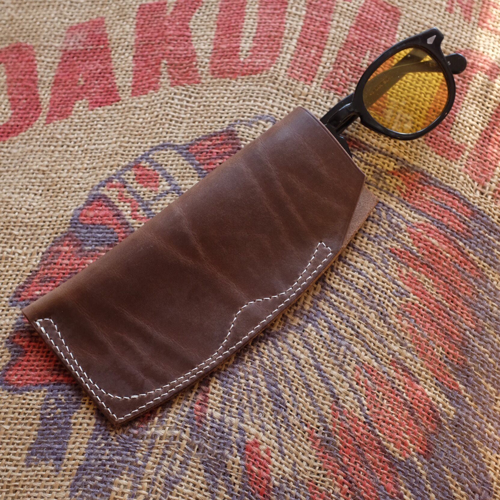 Horween CXL Tea-Core Leather Eyewear Case