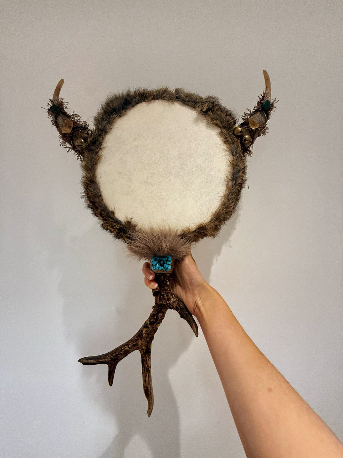 Shamanic Drum 23cm with Fur Trim