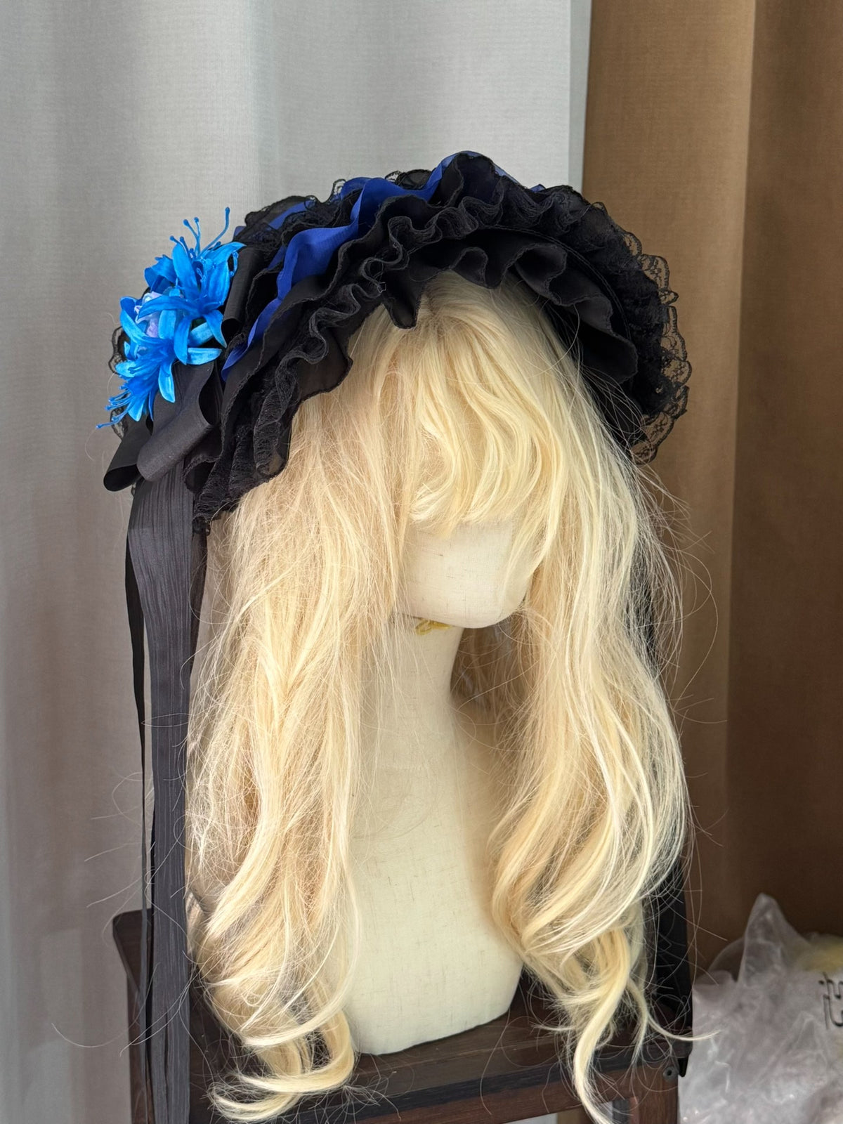 Handcrafted Lolita Hat with Pearl Tassels