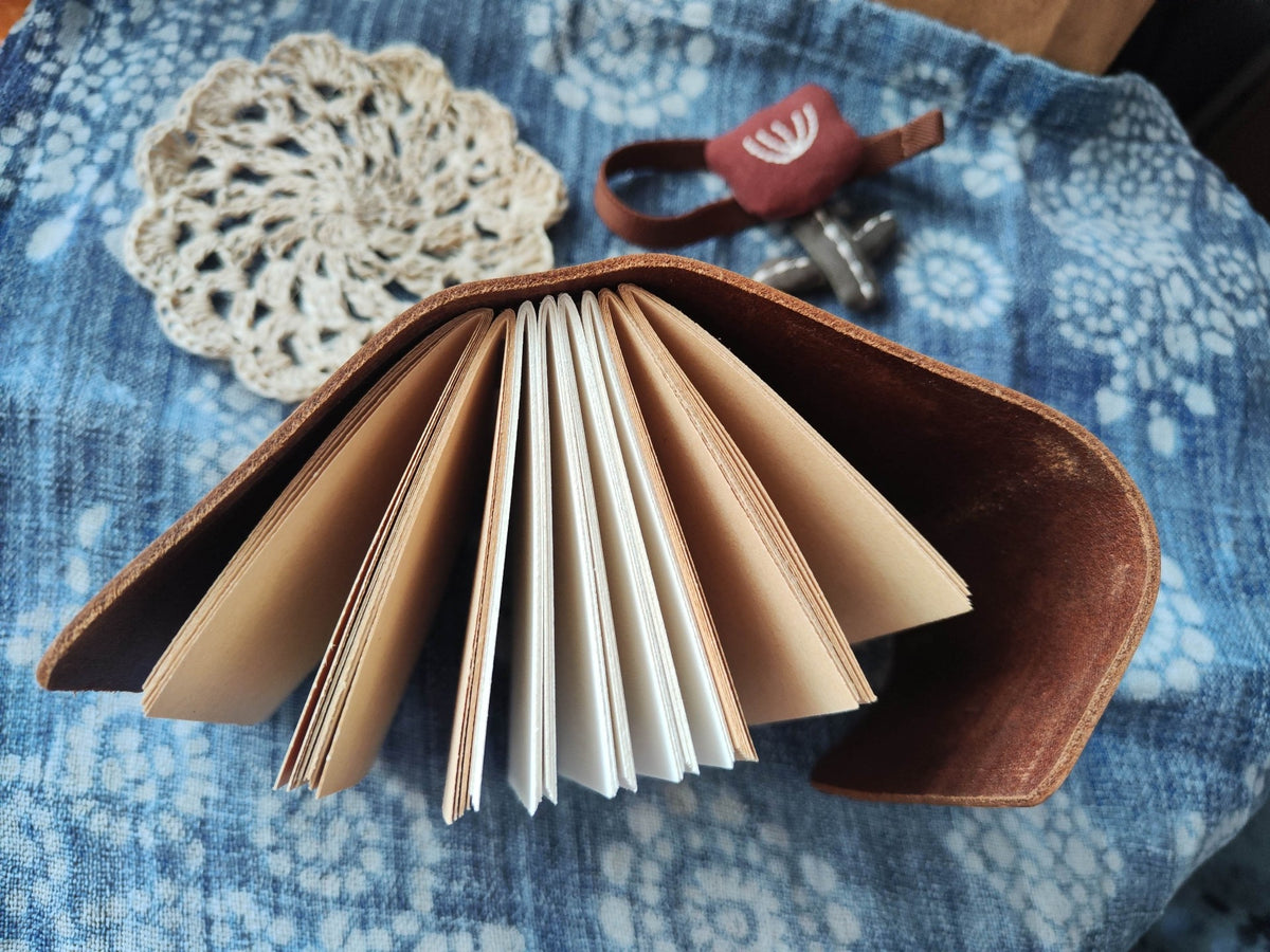 Handcrafted Leather Journal with Cactus Charm