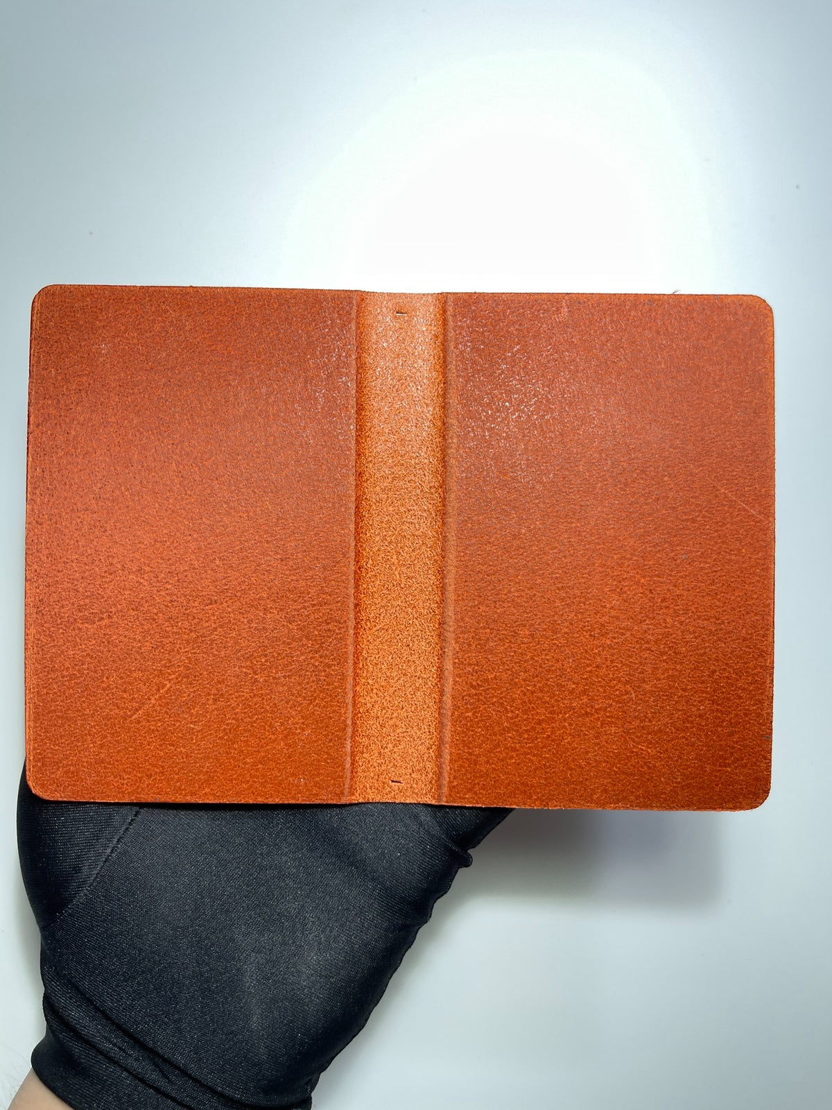 Handmade Plotter Leather Notebook Cover Orange
