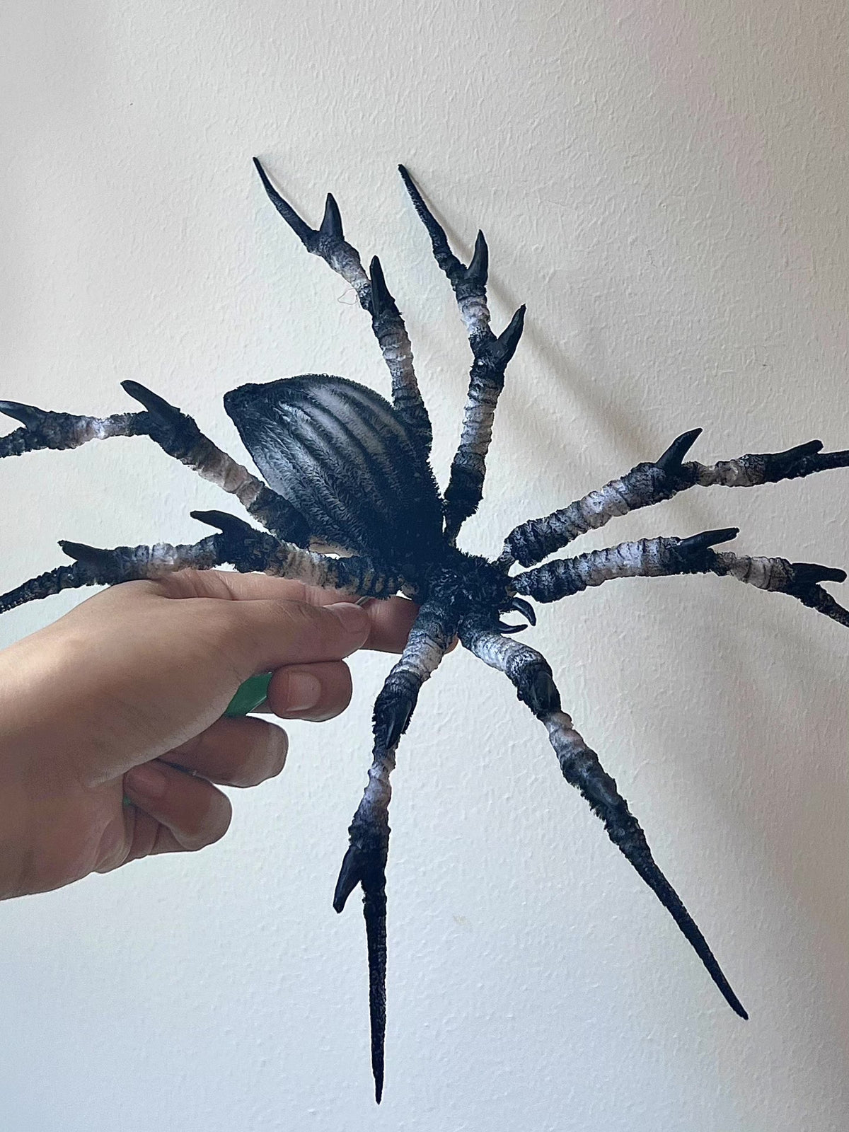 Handcrafted Black Pipe Cleaner Plush Spider