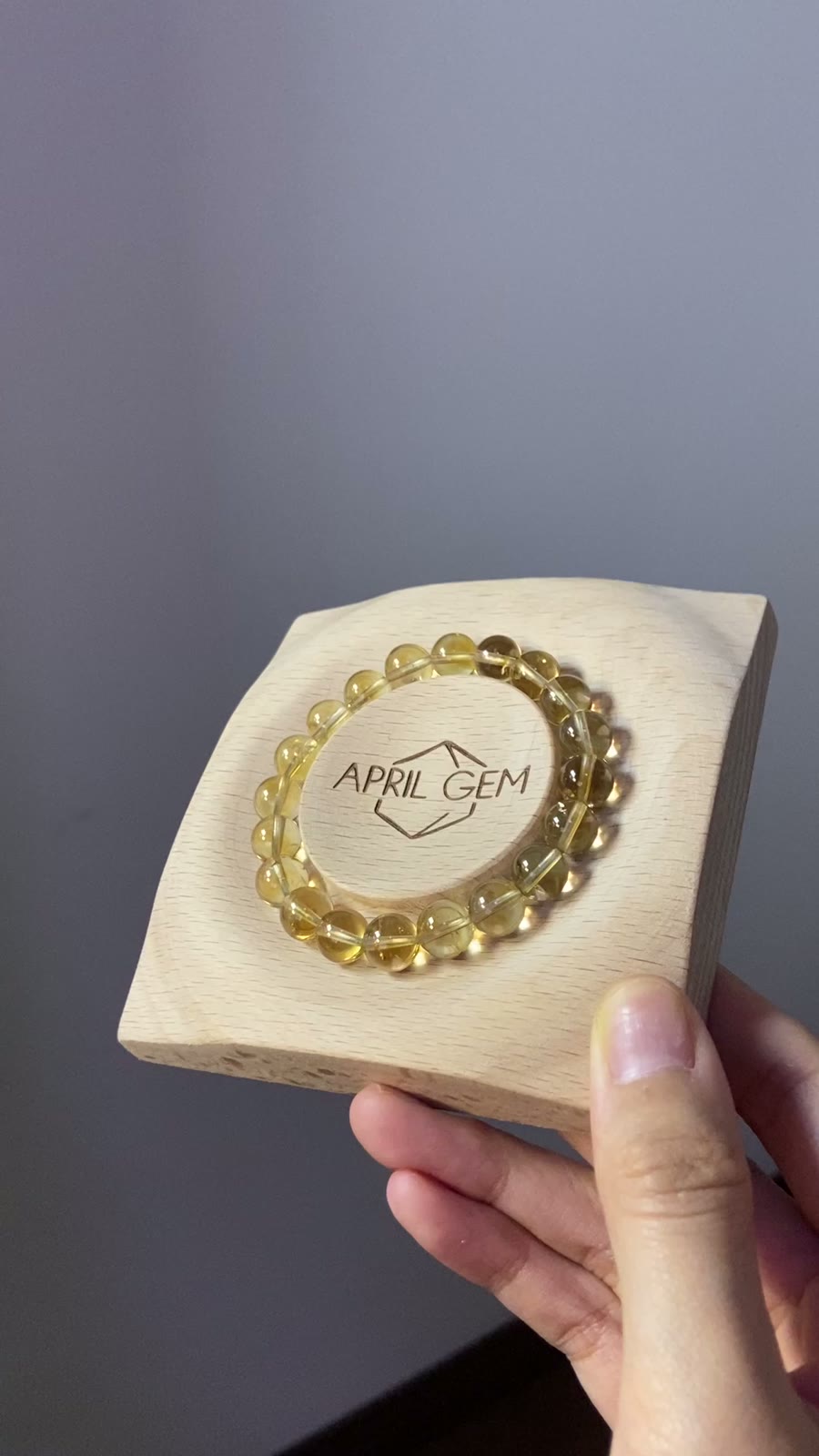 Natural Citrine Beaded Bracelet 9mm