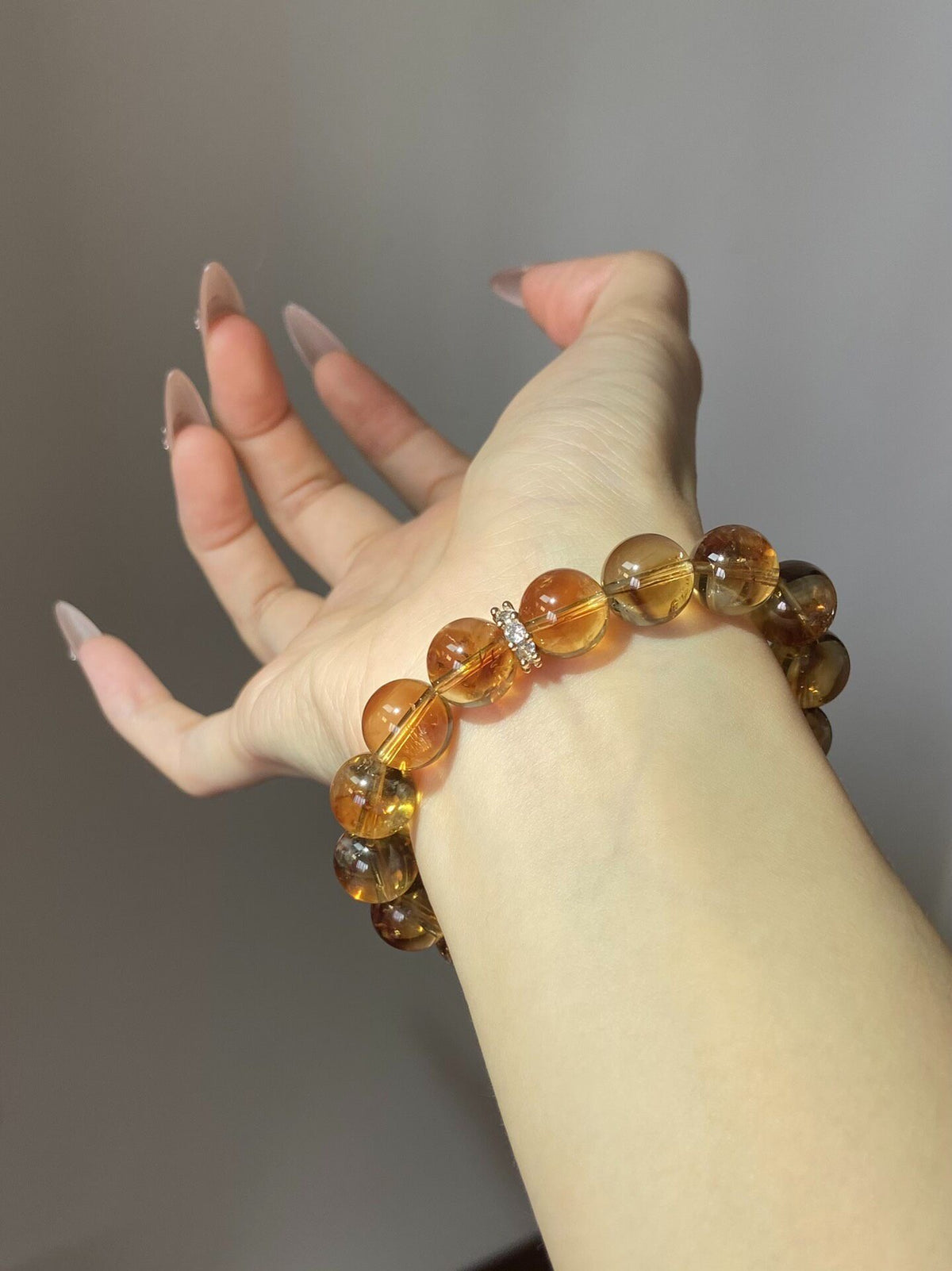 Yellow Crystal Bracelet 11mm Beads