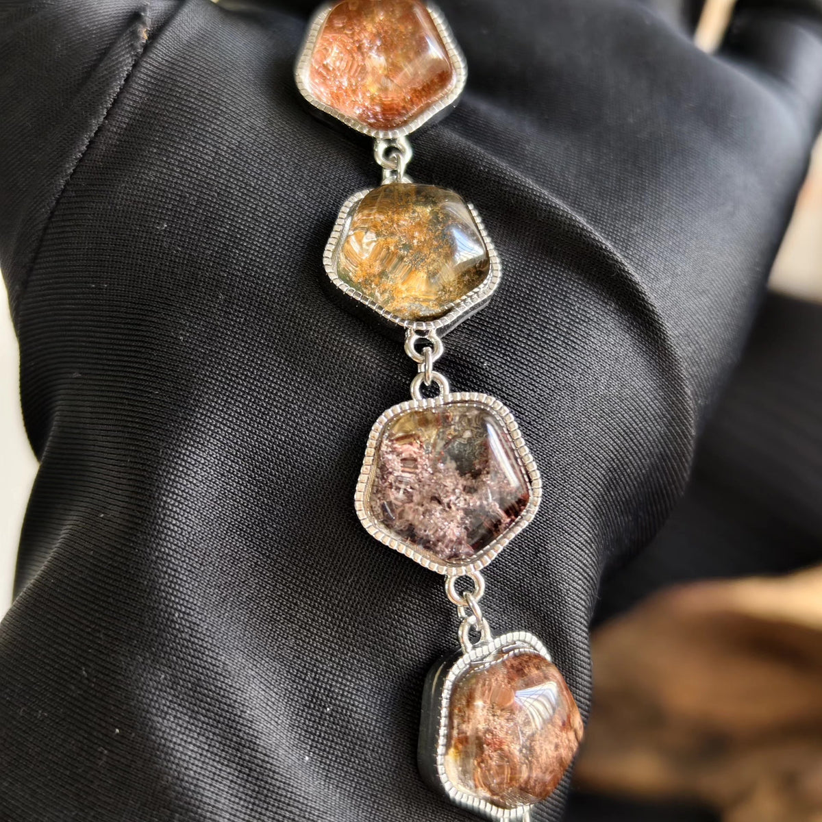 Copper Ghost Star Inlaid Bracelet 17.7mm Stars