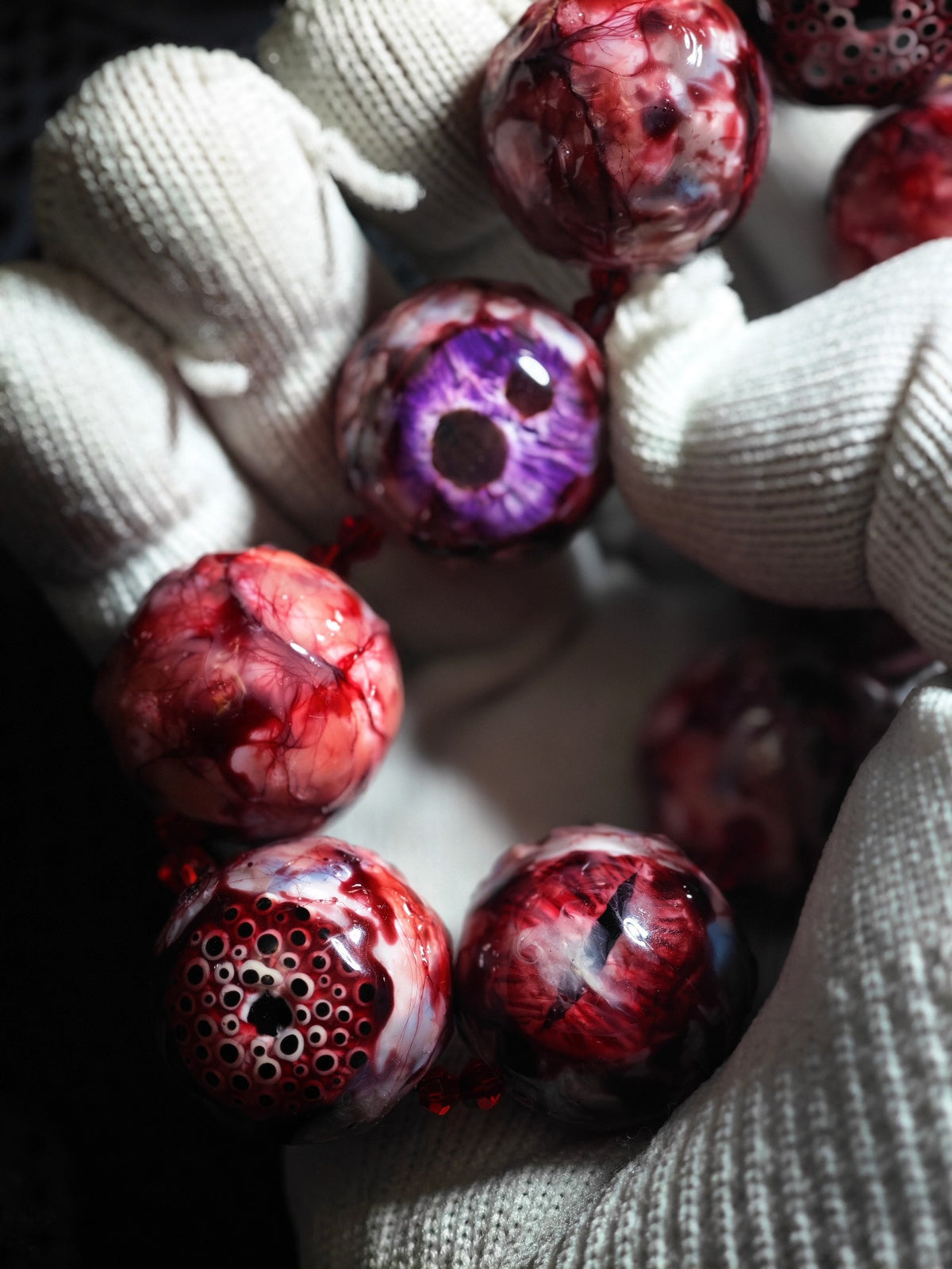 Cthulhu Eye Resin Bead Bracelet