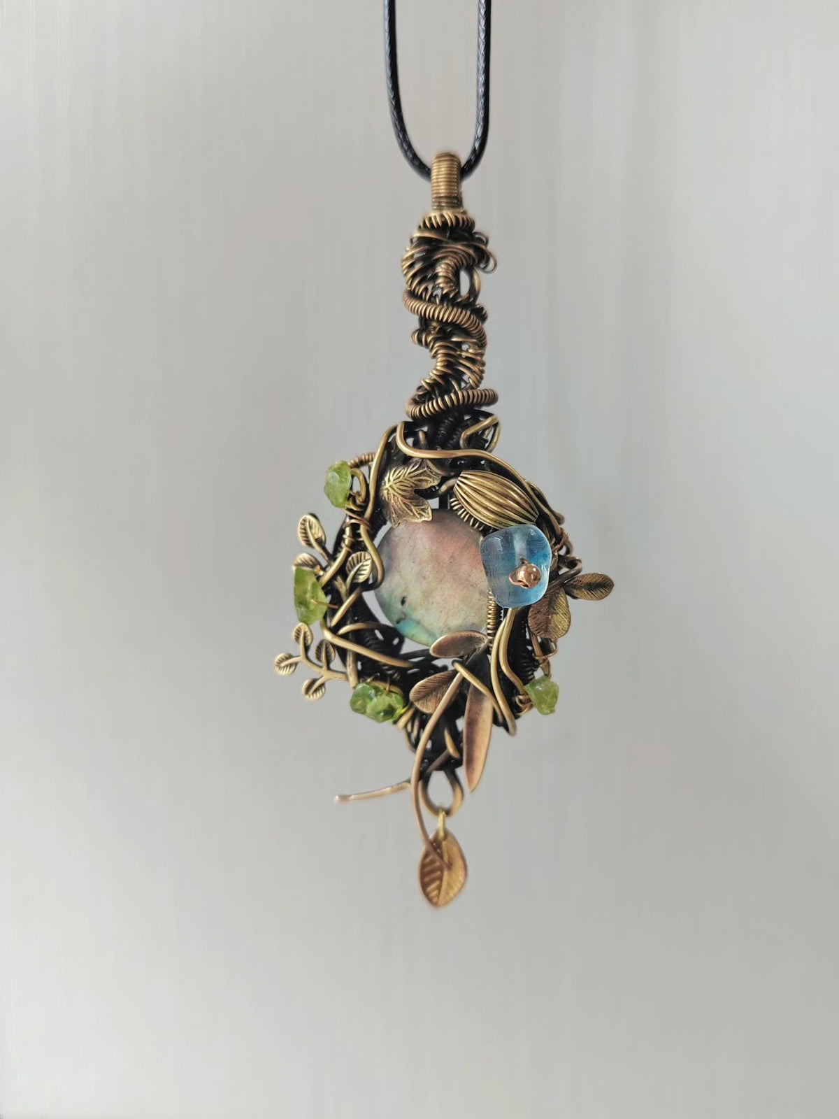 Forest Necklace with Labradorite Pendant