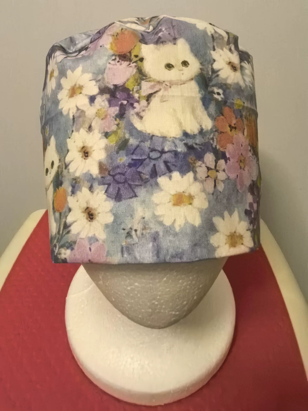 パープルキャット コットン ダブル層手術用キャップ