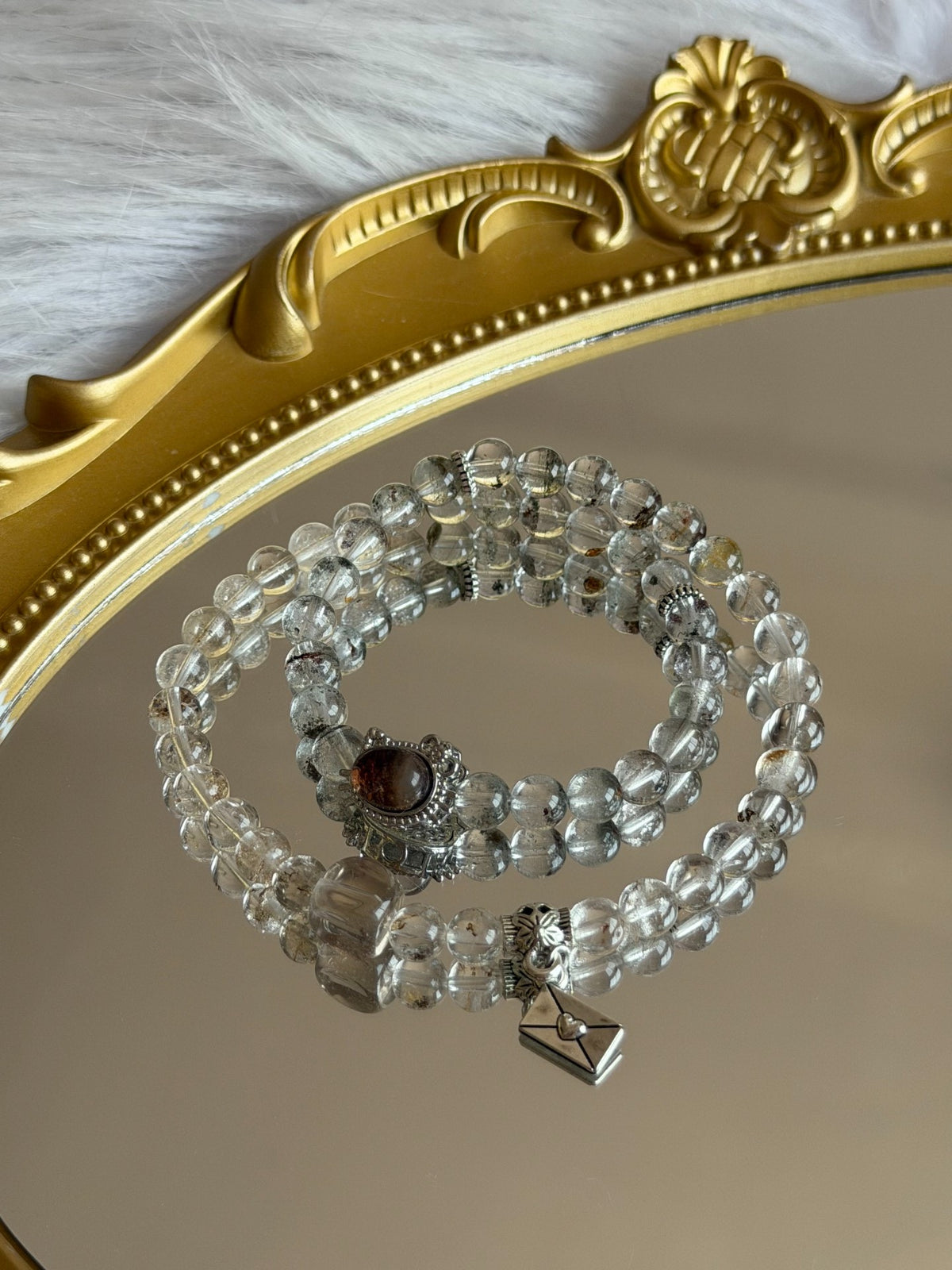Natural Crystal Super Seven Double Loop Bracelet