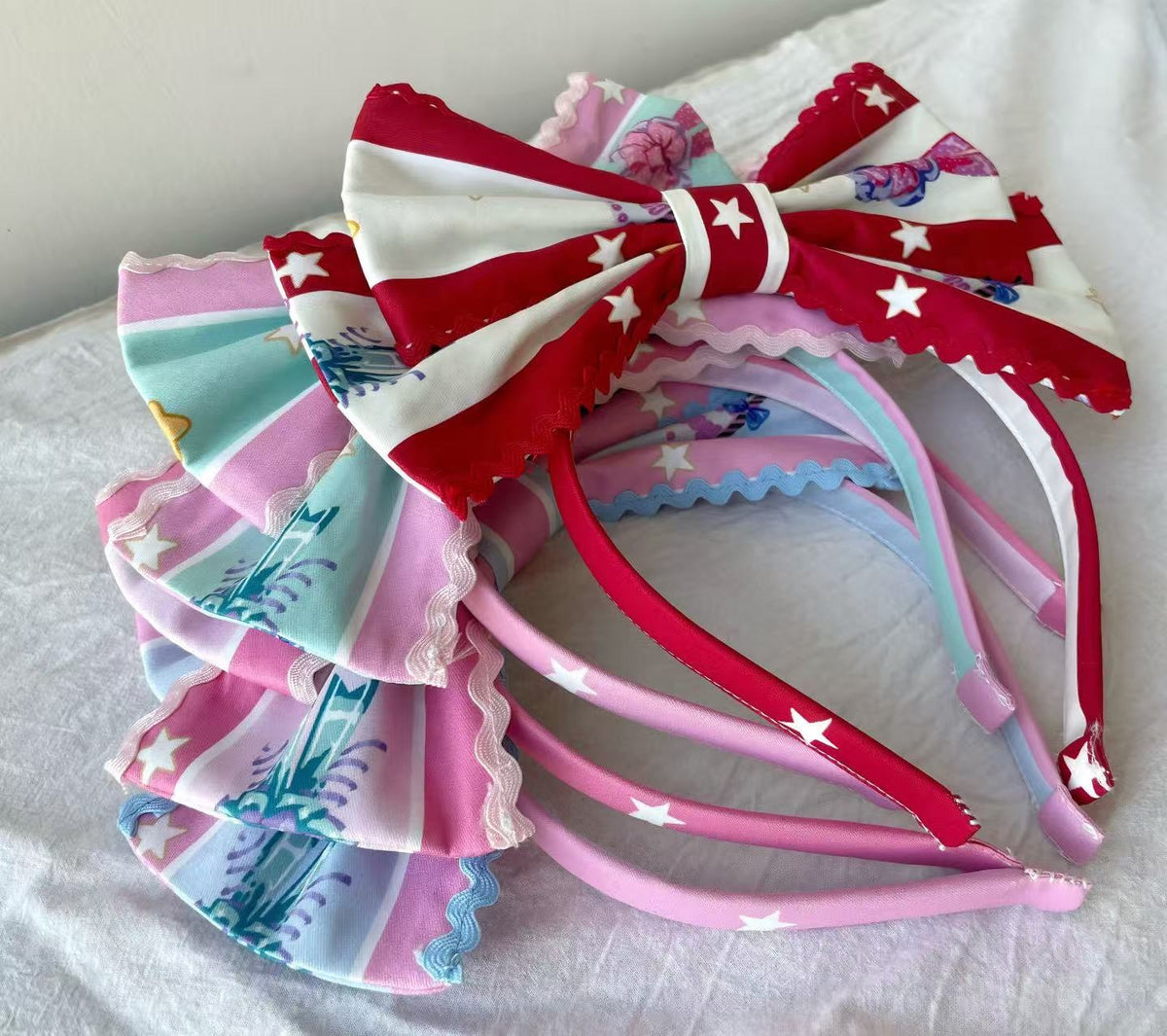 Bandolete de Sarja de Algodão com Laço e Renda
