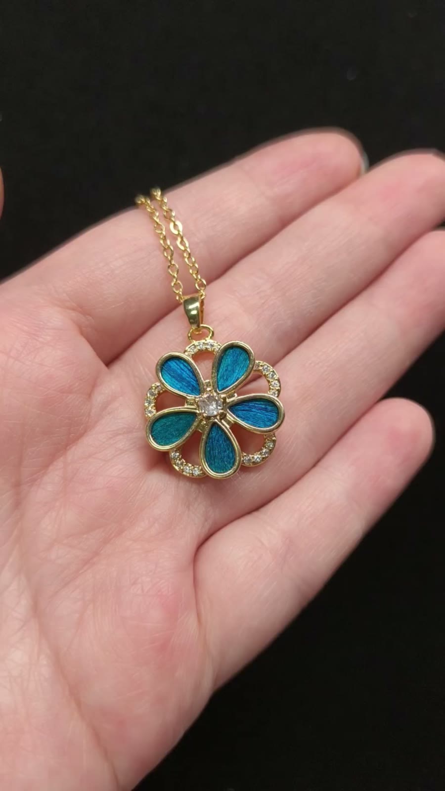 Peacock Feather Imitation Kingfisher Necklace