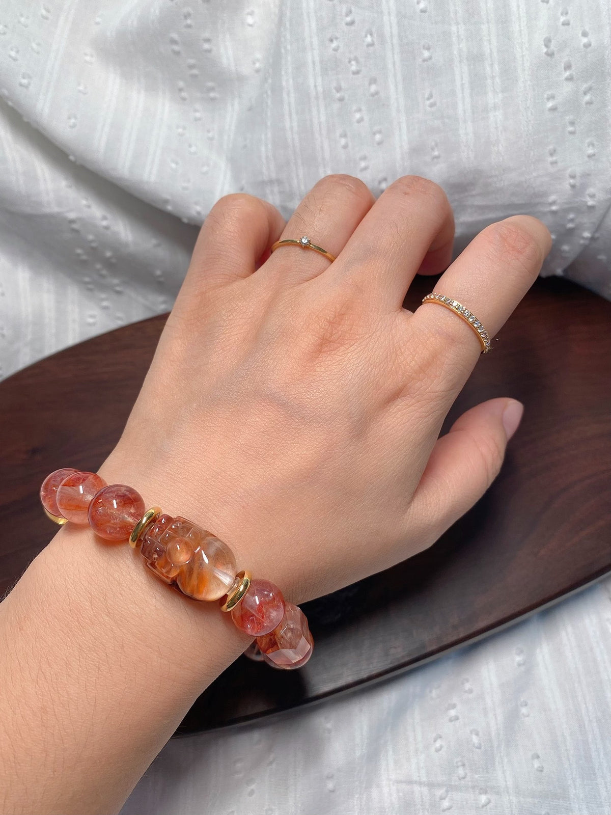 Natural Crystal Bracelet with Pixiu Charm