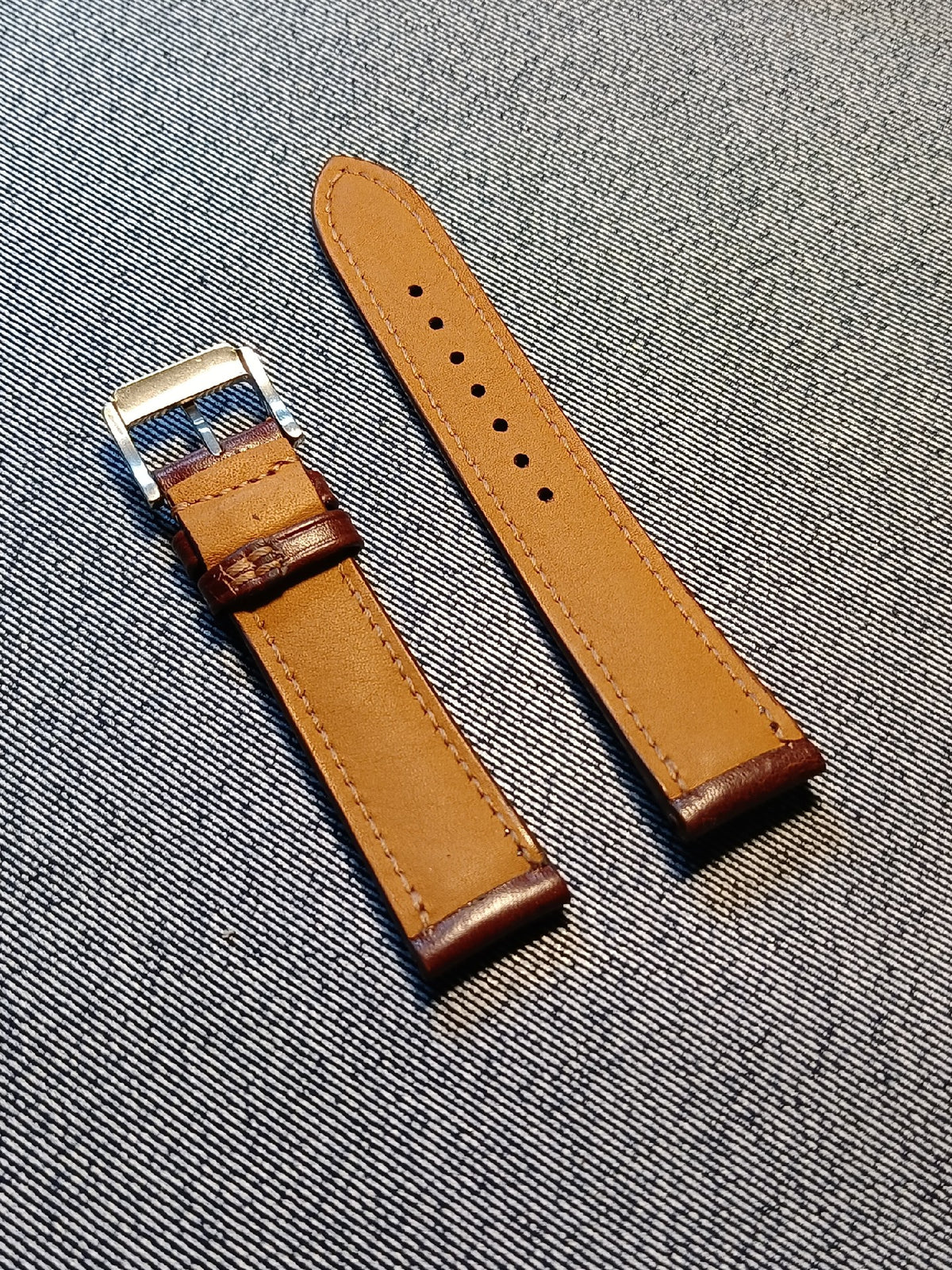 Reddish Brown Leather Watch Strap 20mm