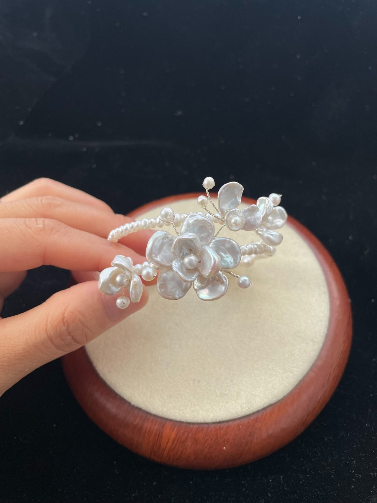 Natural Pearl Floral Butterfly Bracelet