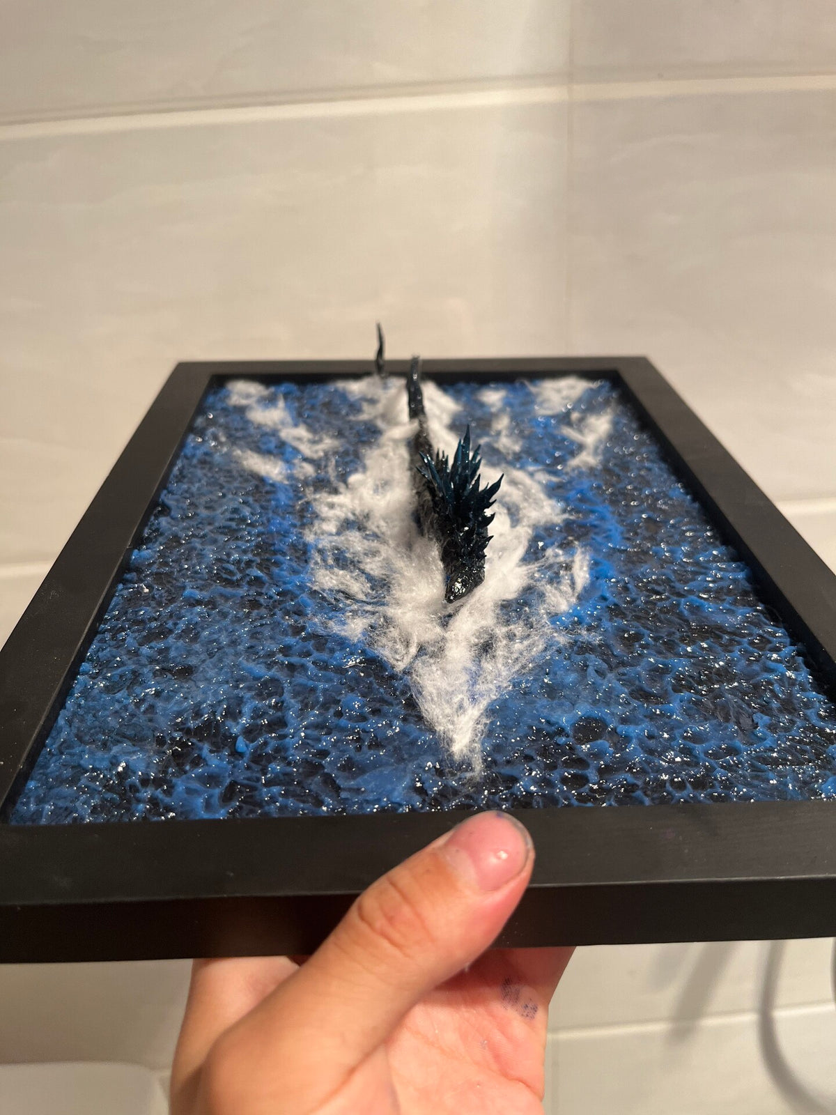 Framed Diorama Artwork Godzilla Ocean Scene