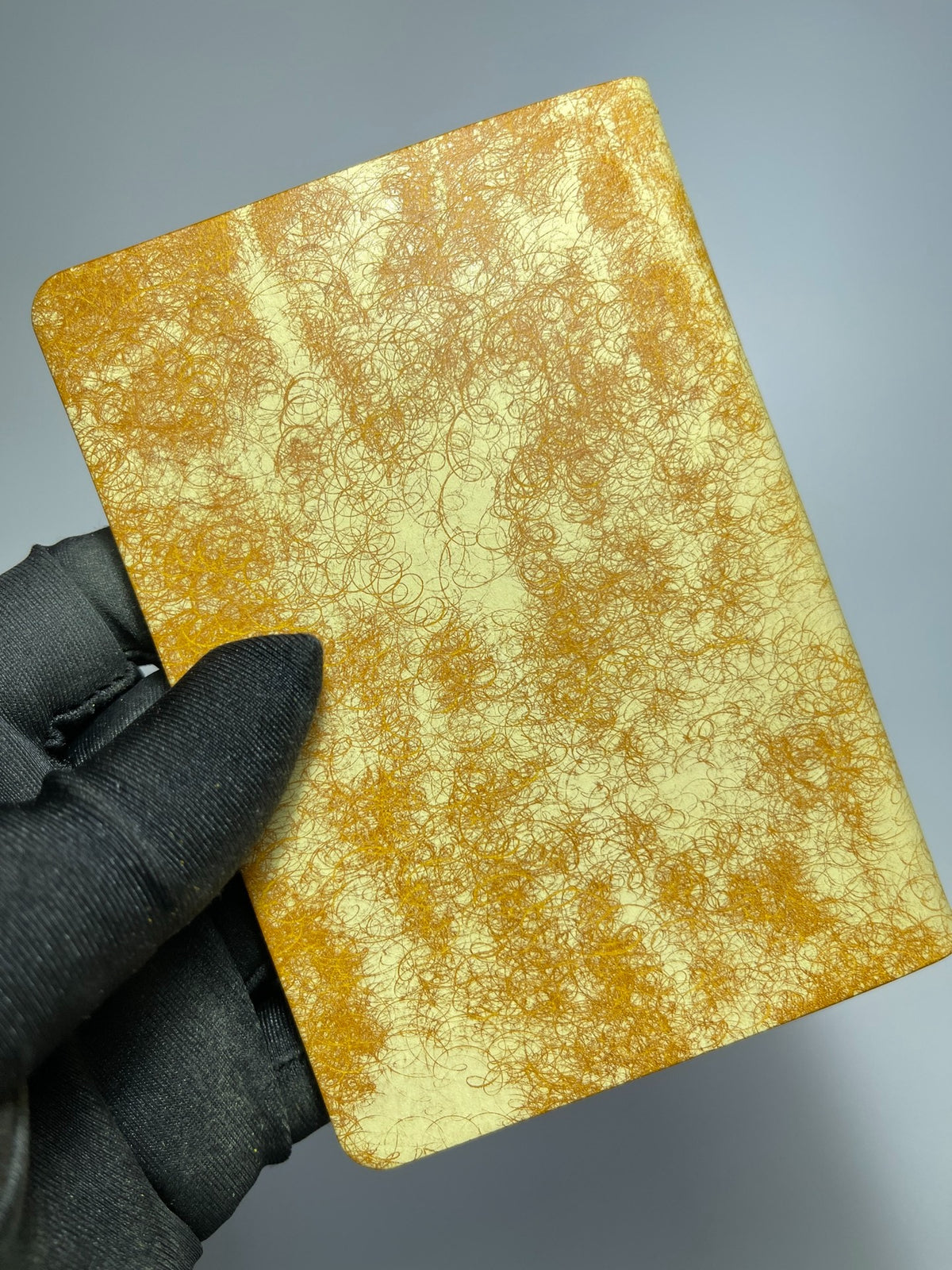 Handmade Leather Plotter Notebook Cover Yellow