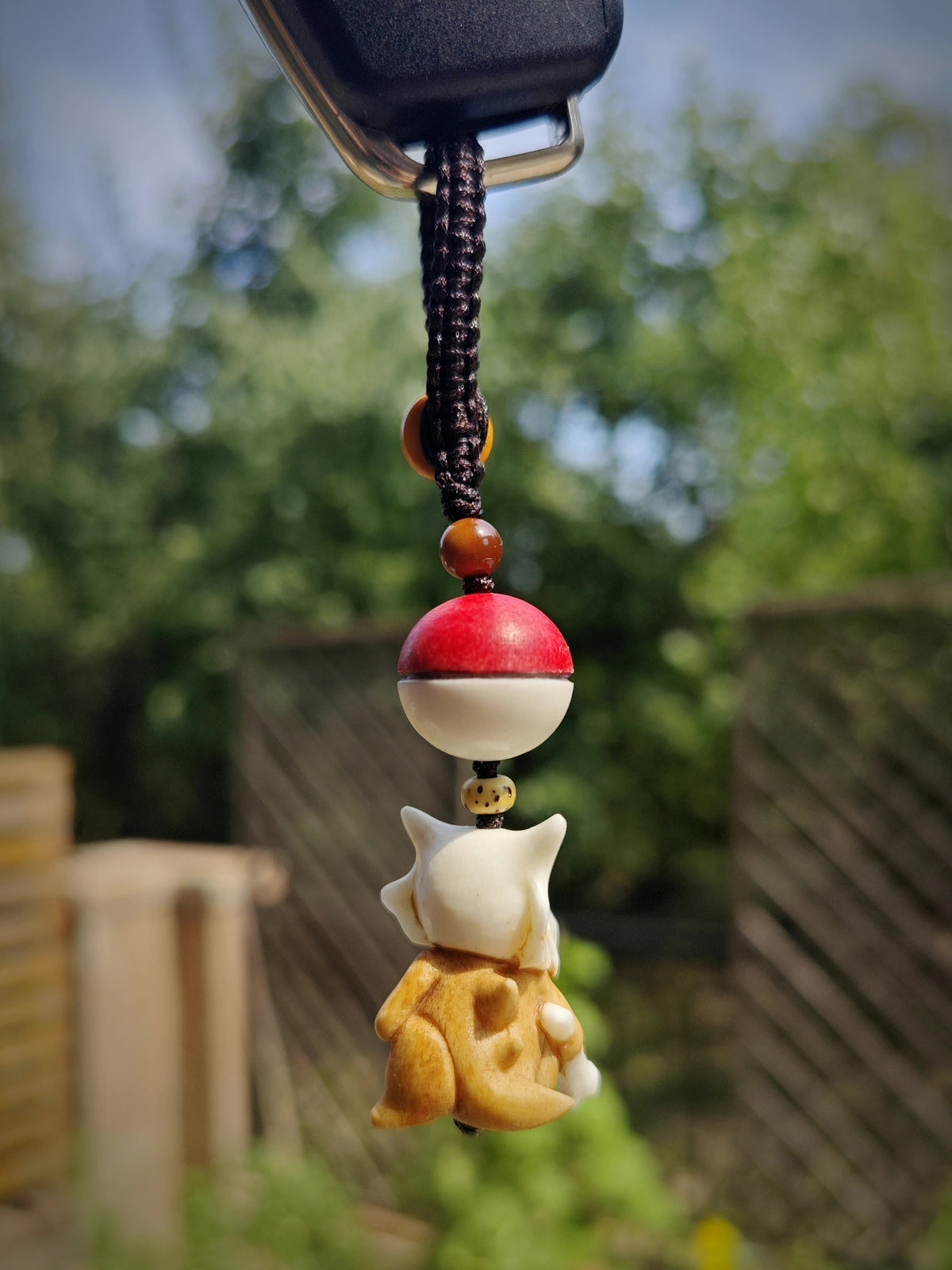Antler Cubone Pokeball Keychain Charm