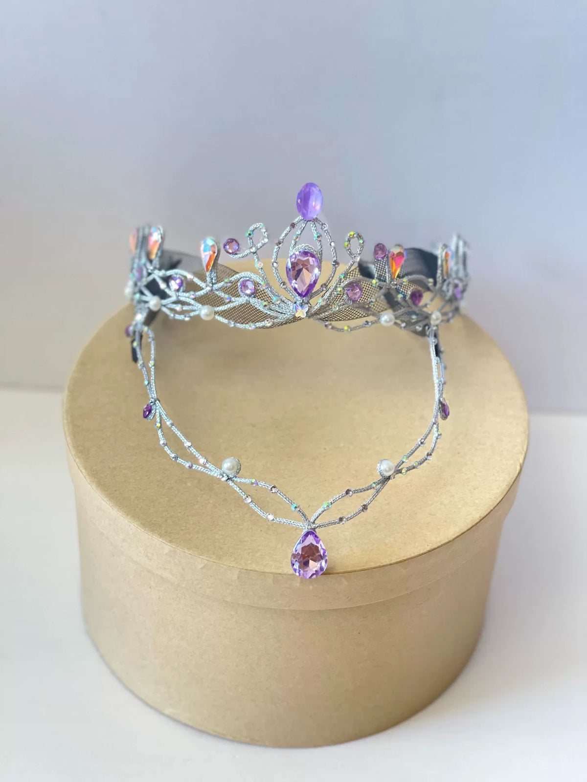 Ballet Crown Tiara with Lilac Violet Crystal