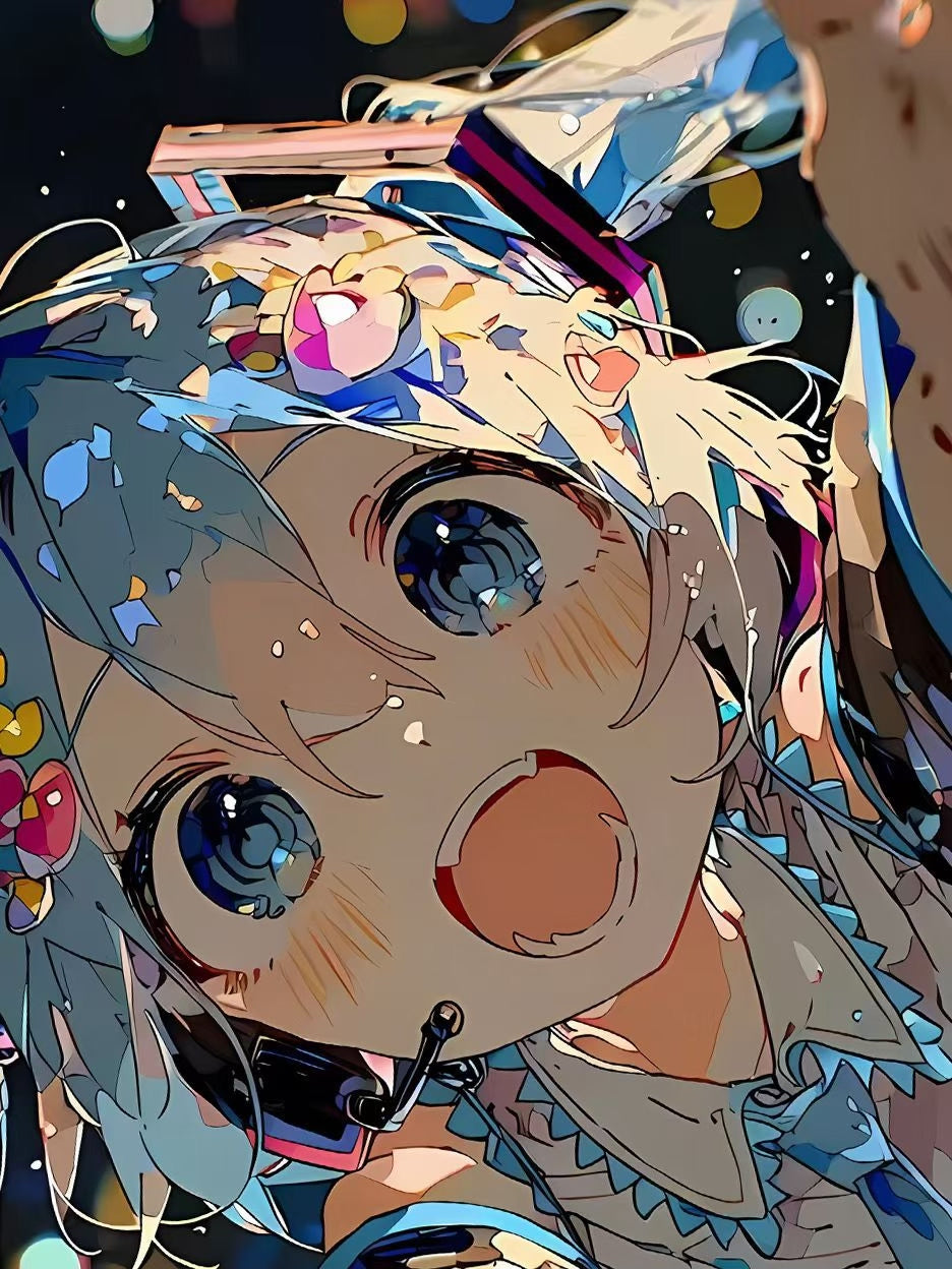 Hatsune Miku Framed Art Print Starry Sky